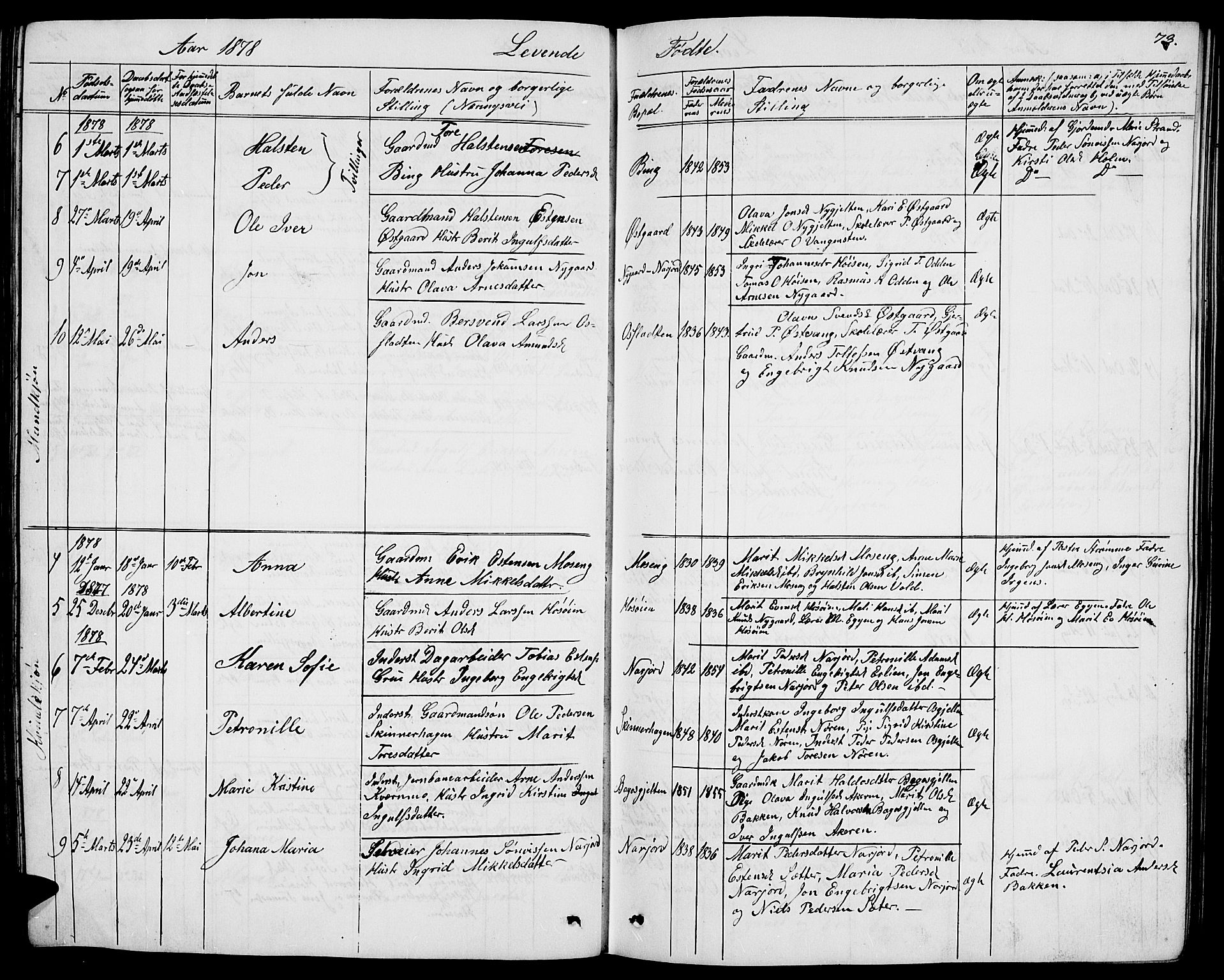 Tolga prestekontor, AV/SAH-PREST-062/L/L0004: Parish register (copy) no. 4, 1845-1887, p. 73