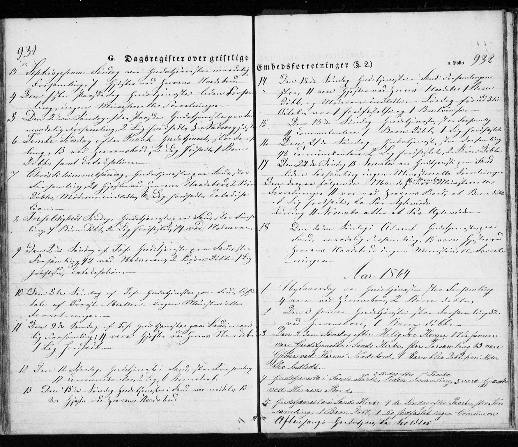 Trondenes sokneprestkontor, AV/SATØ-S-1319/H/Ha/L0010kirke: Parish register (official) no. 10, 1840-1865, p. 931-932