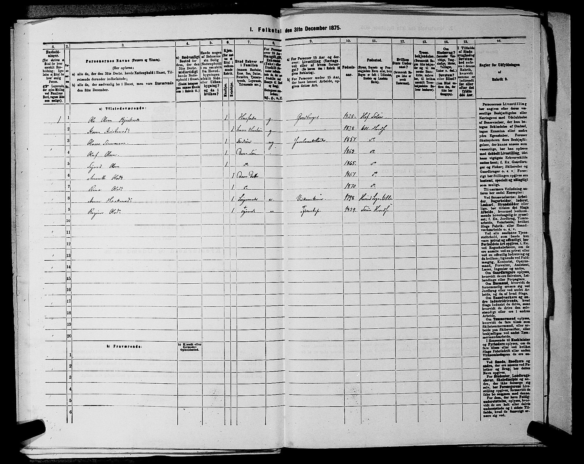RA, 1875 census for 0235P Ullensaker, 1875, p. 453