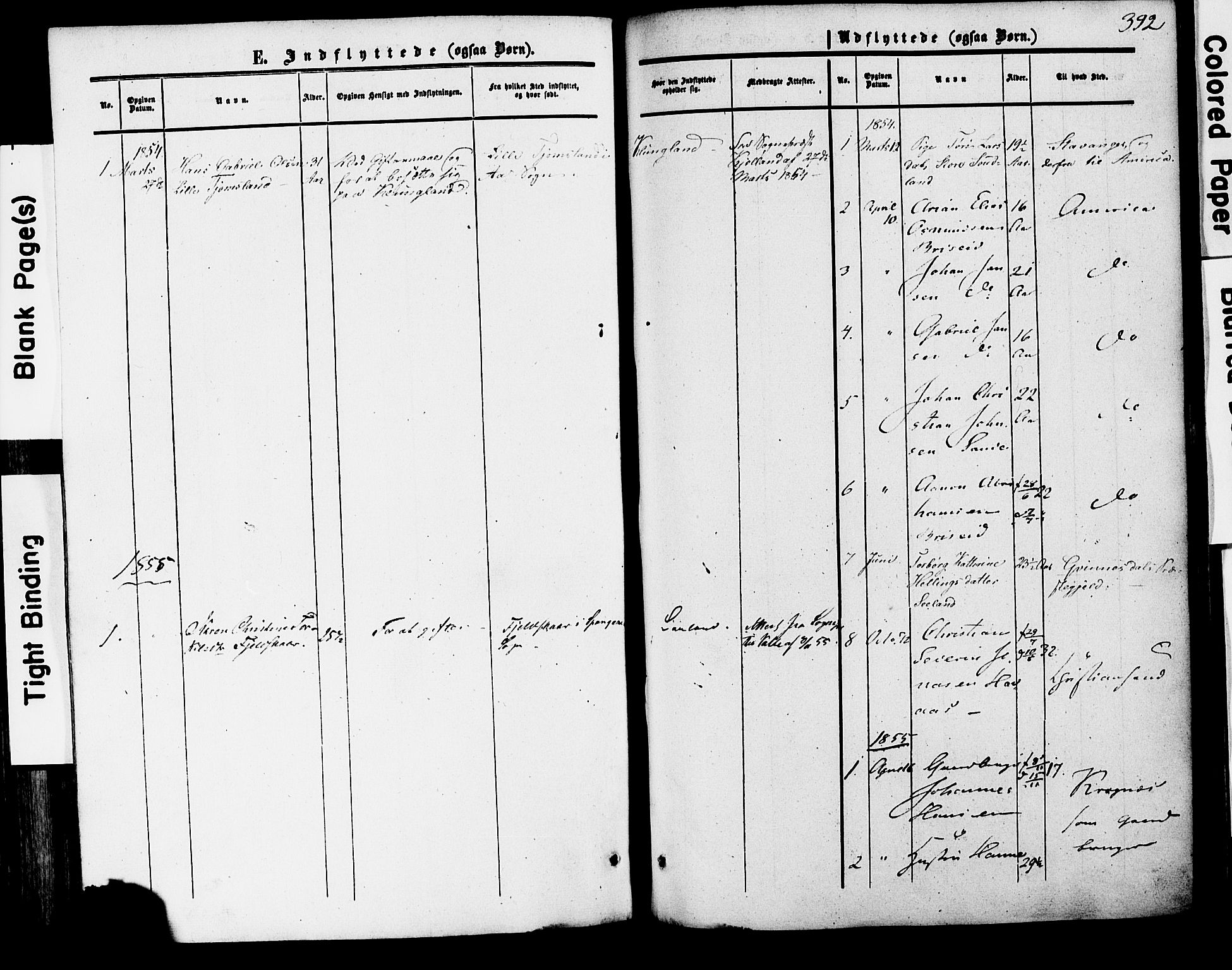 Herad sokneprestkontor, SAK/1111-0018/F/Fa/Faa/L0005: Parish register (official) no. A 5, 1853-1886, p. 392