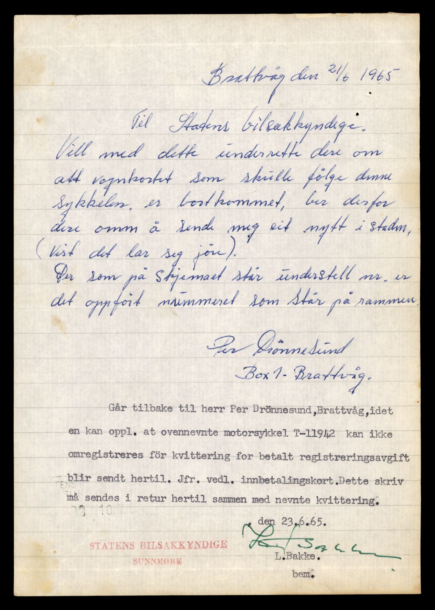 Møre og Romsdal vegkontor - Ålesund trafikkstasjon, AV/SAT-A-4099/F/Fe/L0031: Registreringskort for kjøretøy T 11800 - T 11996, 1927-1998, p. 2457
