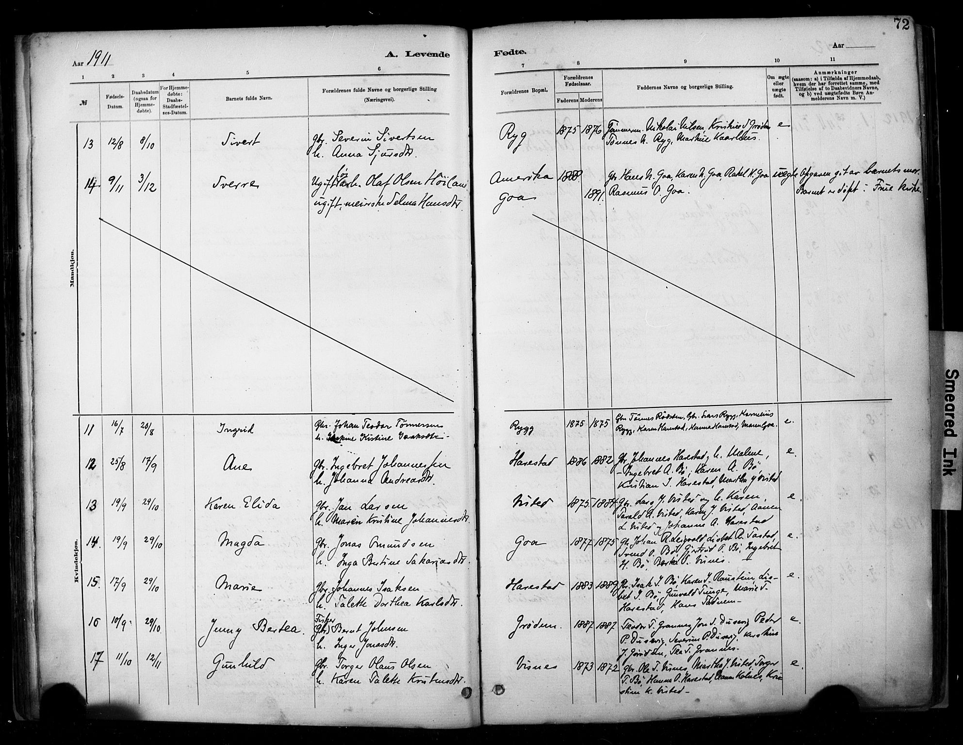 Hetland sokneprestkontor, AV/SAST-A-101826/30/30BA/L0009: Parish register (official) no. A 9, 1882-1918, p. 72