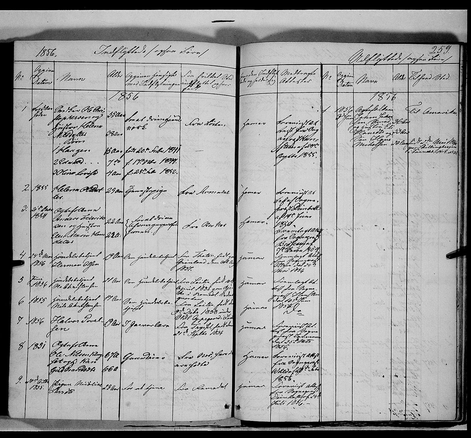 Vang prestekontor, Hedmark, SAH/PREST-008/H/Ha/Haa/L0011: Parish register (official) no. 11, 1852-1877, p. 259