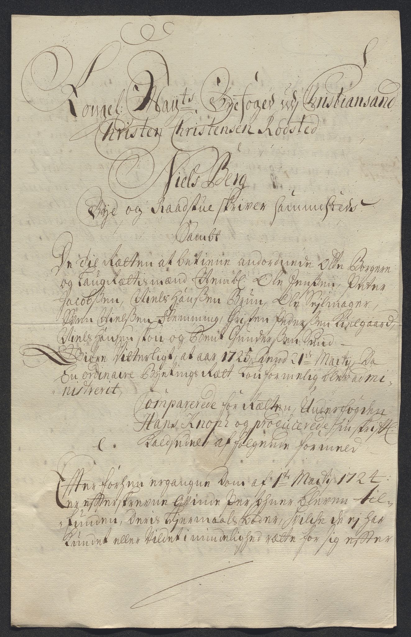 Rentekammeret inntil 1814, Reviderte regnskaper, Byregnskaper, RA/EA-4066/R/Rm/L0286: [M19] Sikt og sakefall, 1719-1727, p. 257