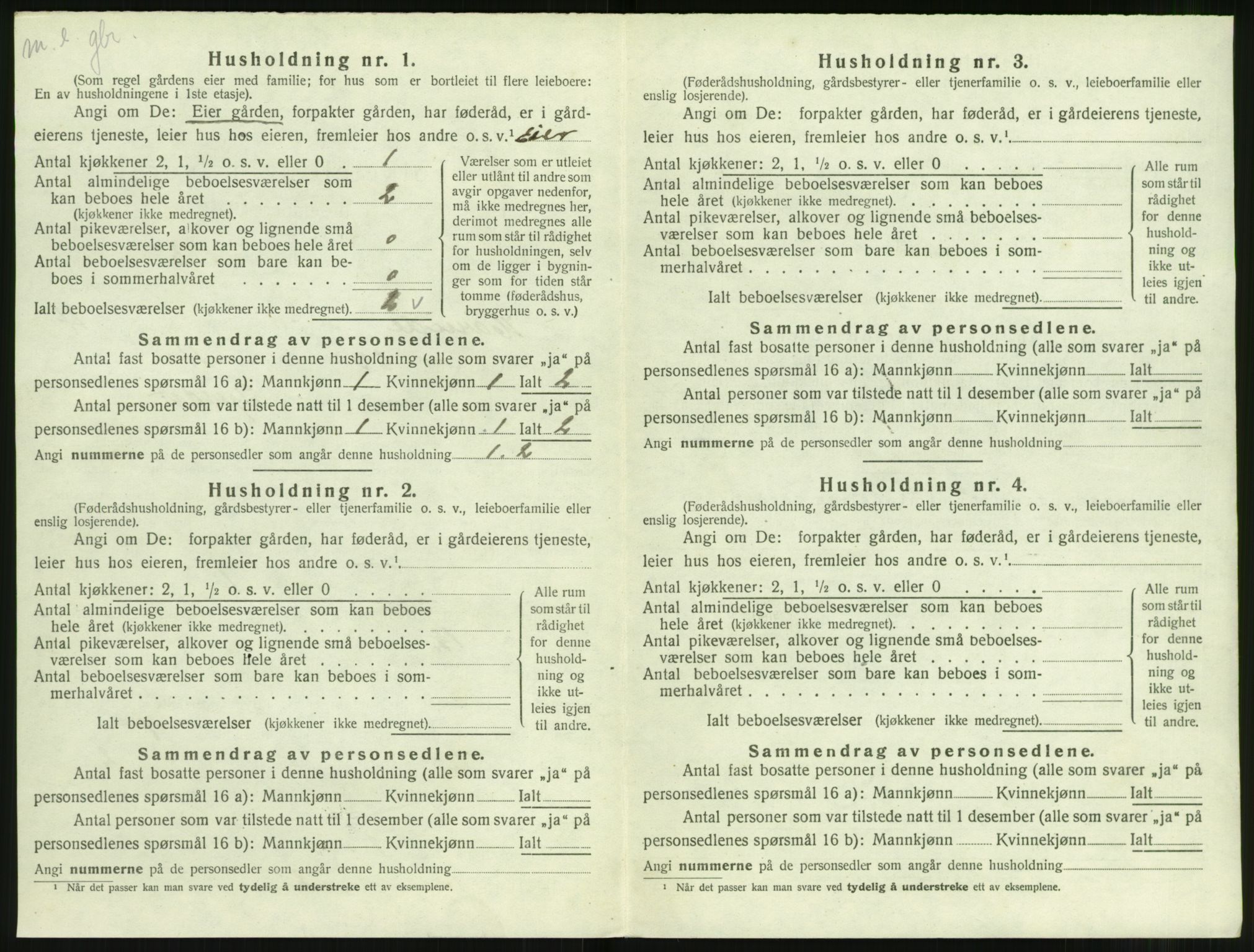 SAT, 1920 census for Hareid, 1920, p. 214