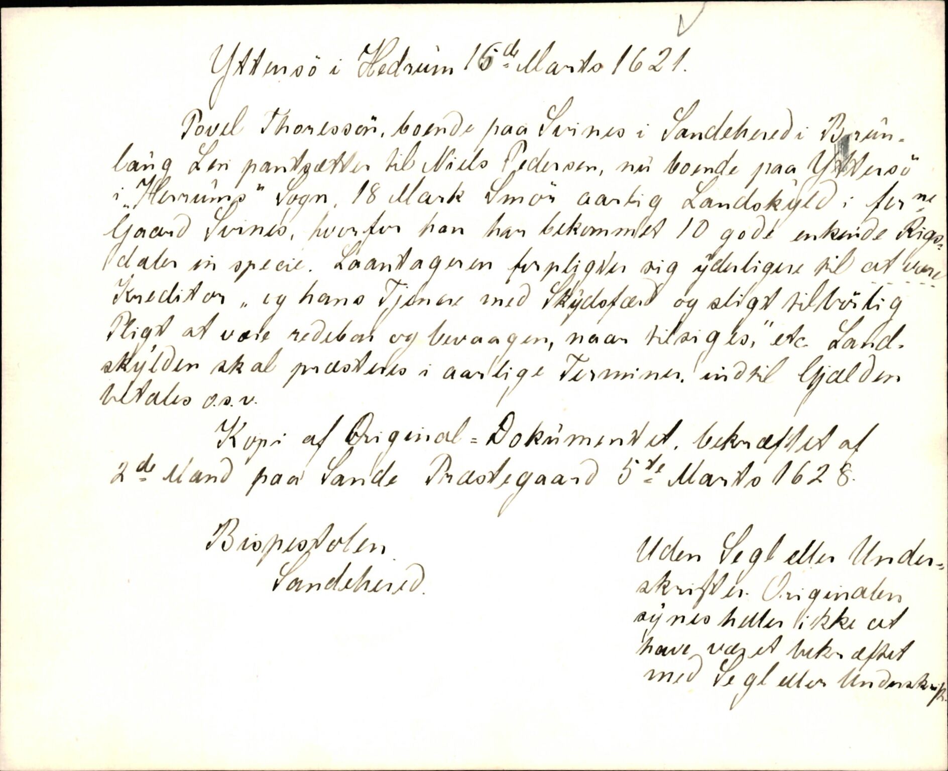 Riksarkivets diplomsamling, AV/RA-EA-5965/F35/F35k/L0002: Regestsedler: Prestearkiver fra Hedmark, Oppland, Buskerud og Vestfold, p. 509