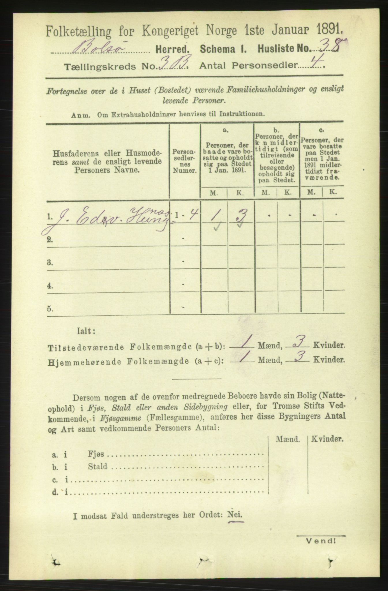 RA, 1891 census for 1544 Bolsøy, 1891, p. 2084