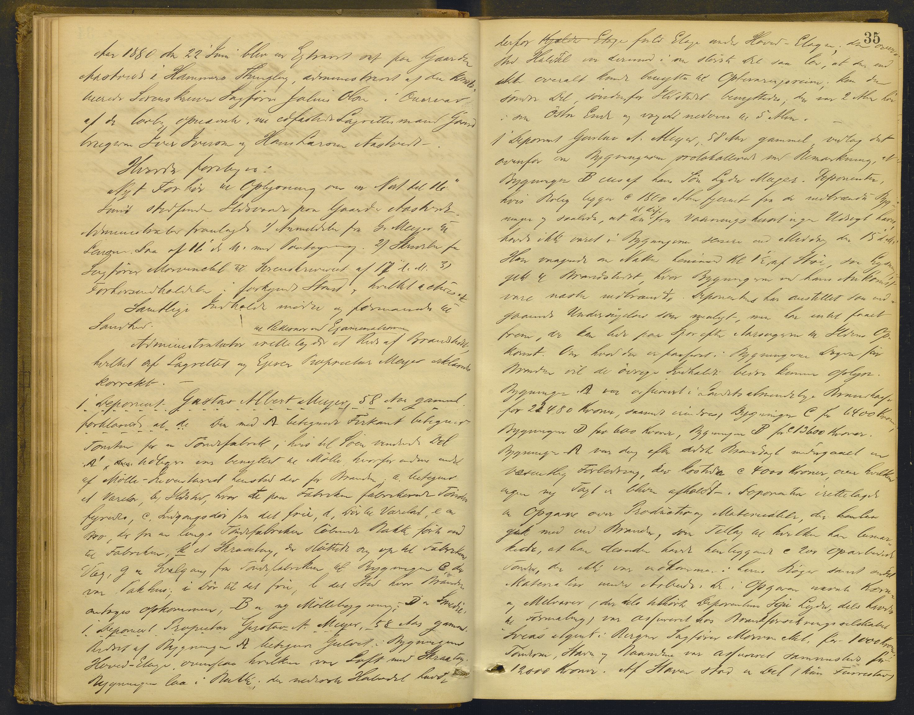 Nordhordland sorenskrivar, AV/SAB-A-2901/1/F/Fd/Fdd/L0004: Ekstrarettsprotokollar, forhøyr, 1880-1884, p. 34b-35a