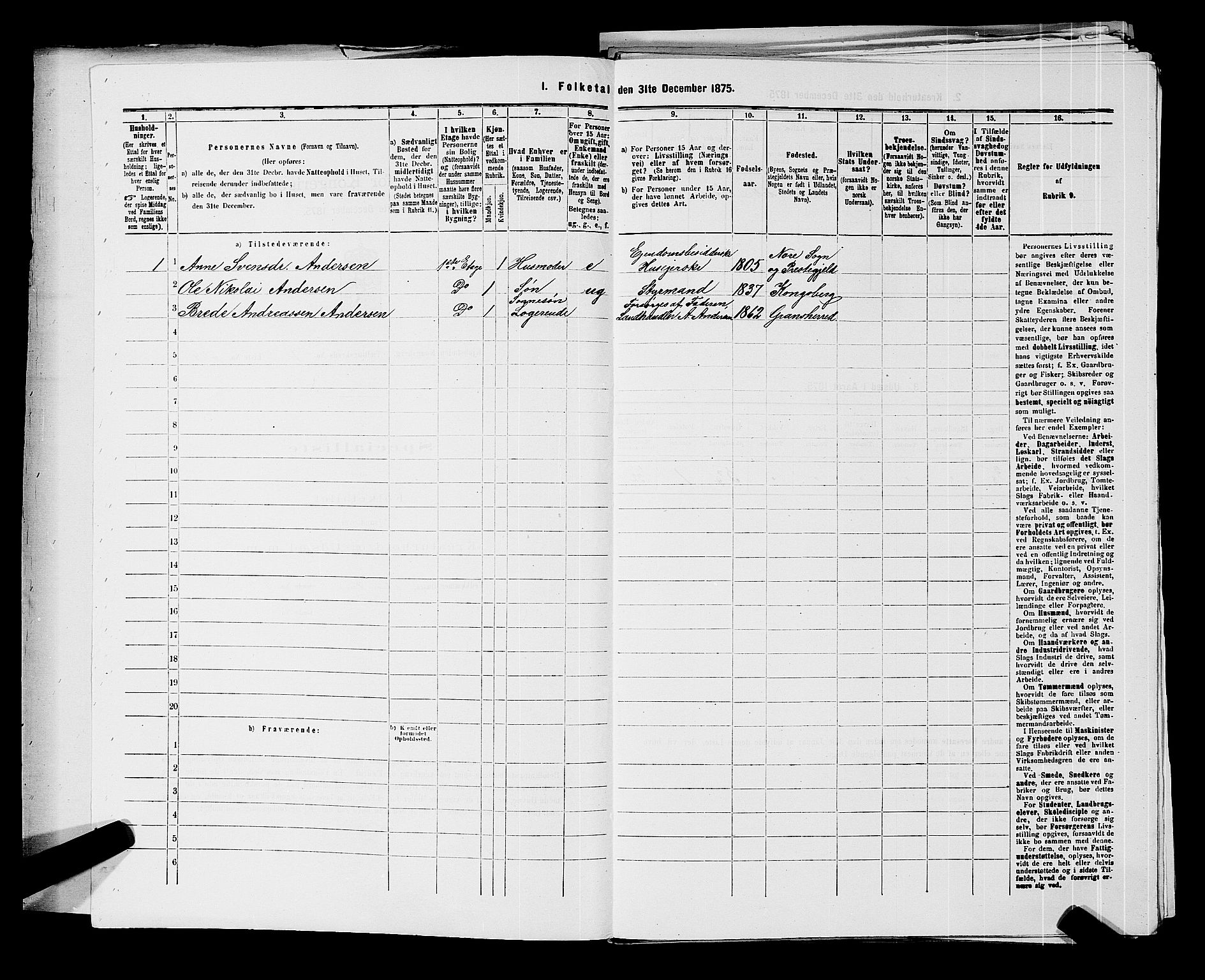 SAKO, 1875 census for 0604B Kongsberg/Kongsberg, 1875, p. 1204