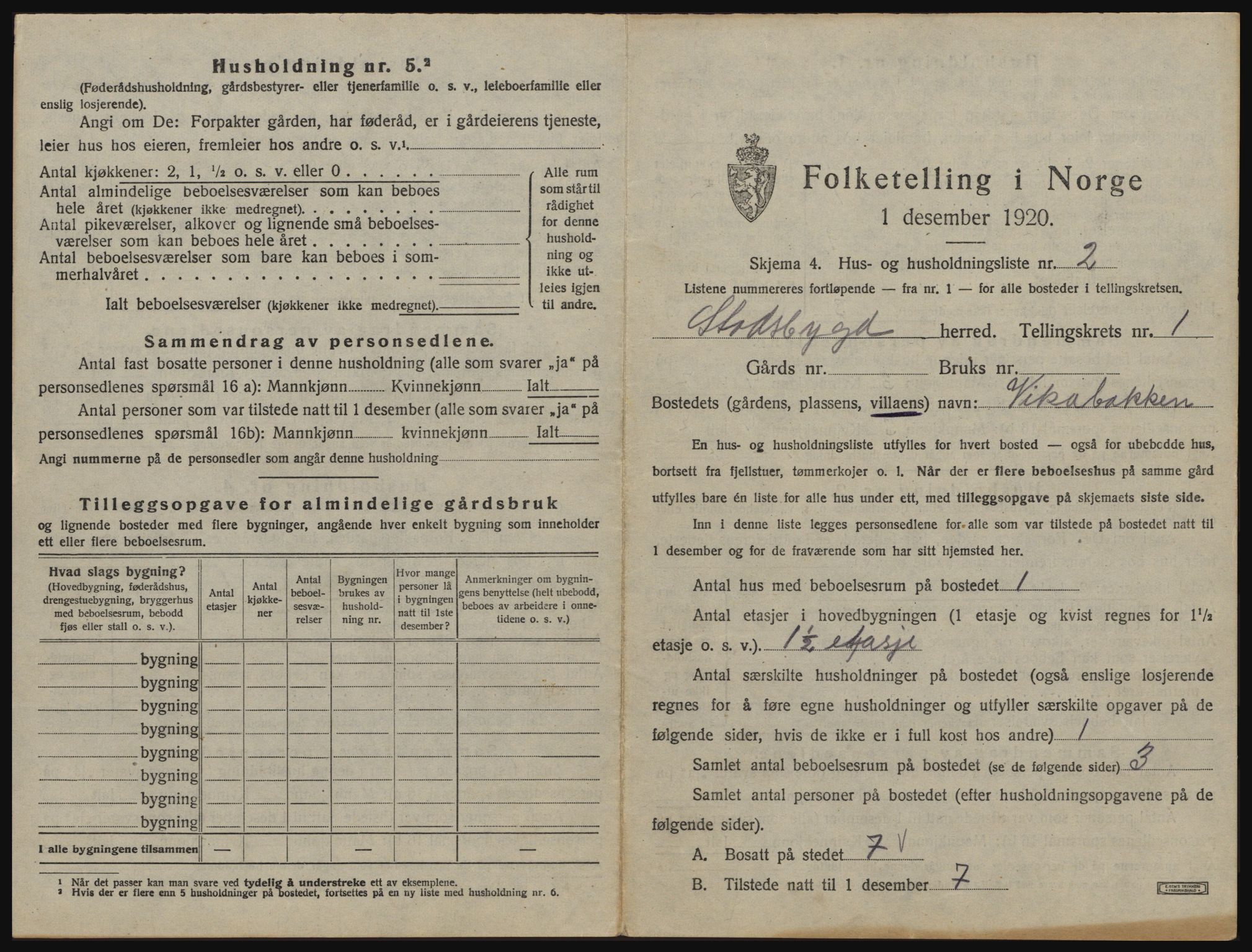 SAT, 1920 census for Stadsbygd, 1920, p. 42