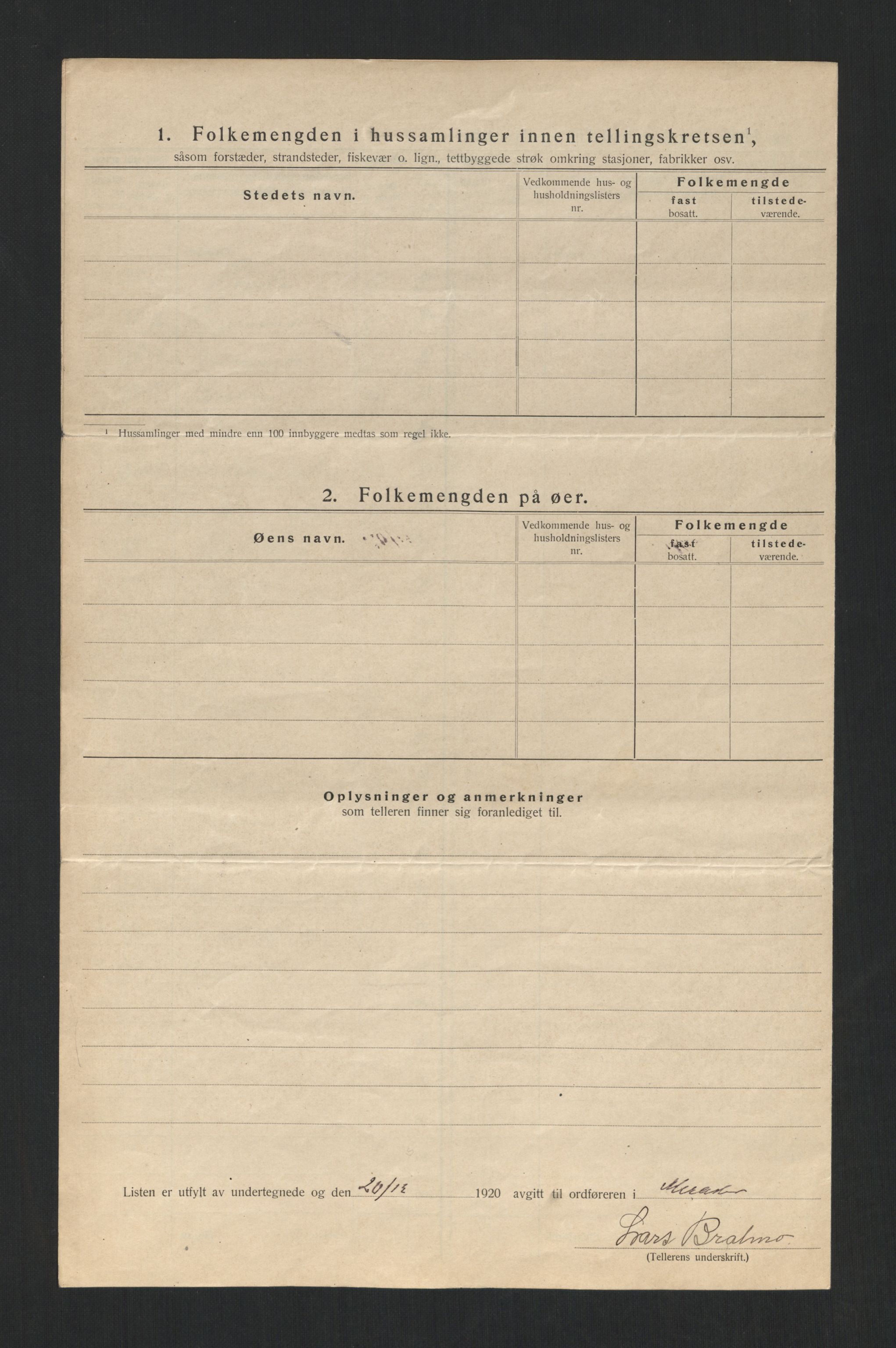 SAT, 1920 census for Meråker, 1920, p. 19