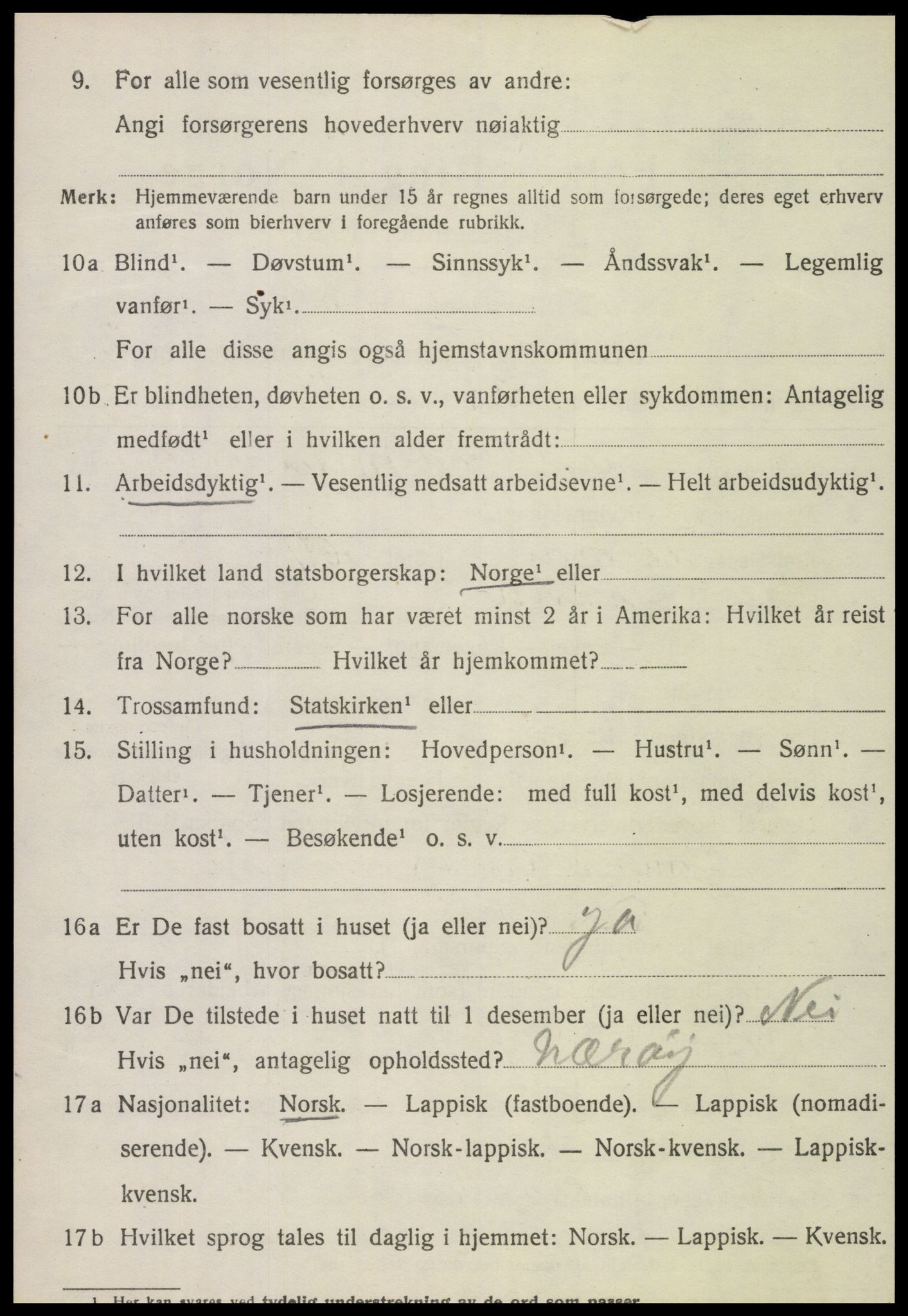 SAT, 1920 census for Nærøy, 1920, p. 1514