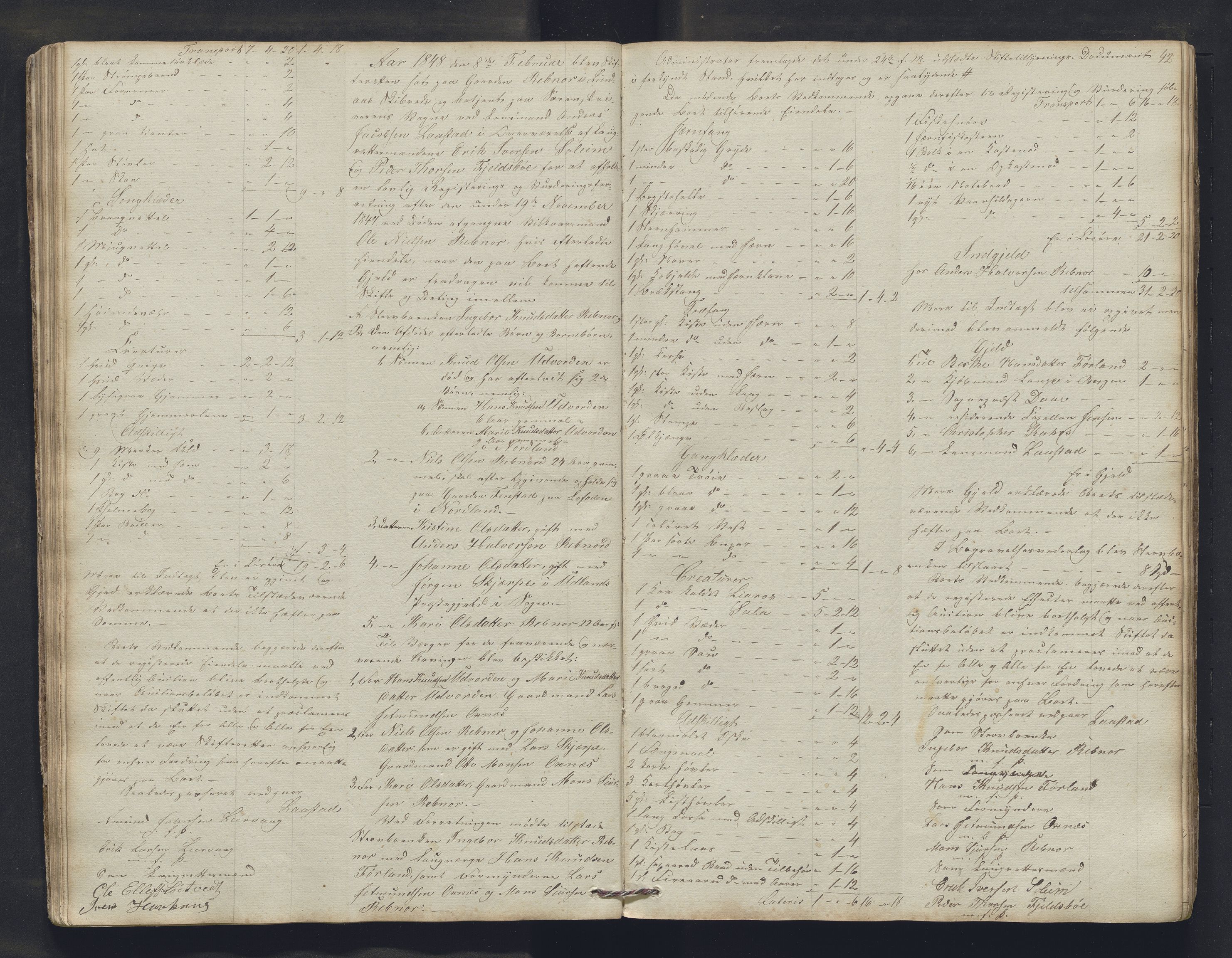 Nordhordland sorenskrivar, SAB/A-2901/1/H/Hb/L0015: Registreringsprotokollar, 1846-1850, p. 42