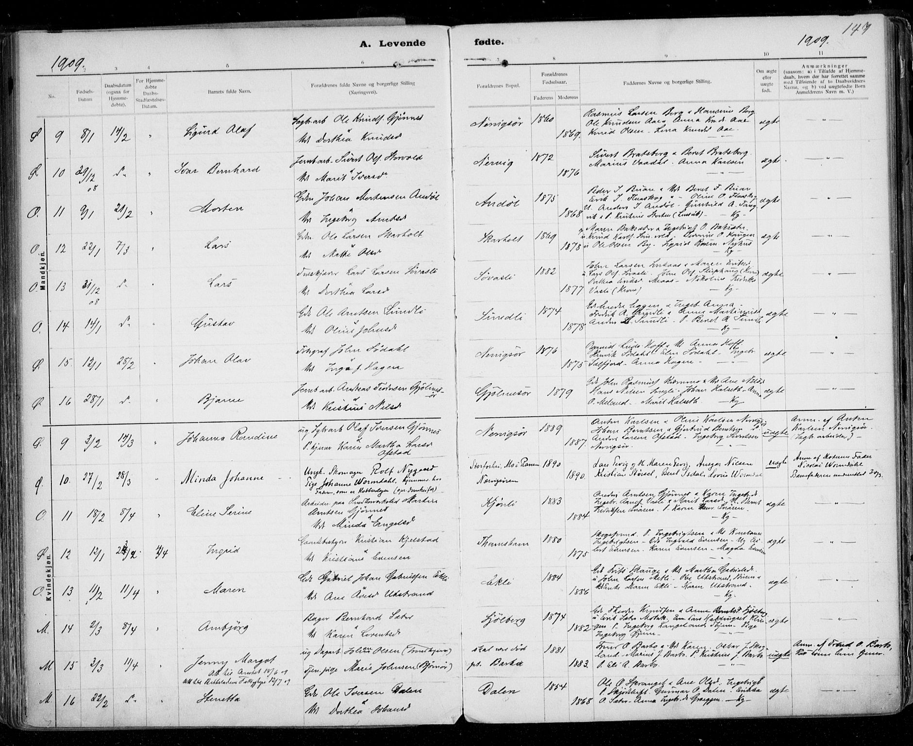 Ministerialprotokoller, klokkerbøker og fødselsregistre - Sør-Trøndelag, SAT/A-1456/668/L0811: Parish register (official) no. 668A11, 1894-1913, p. 147