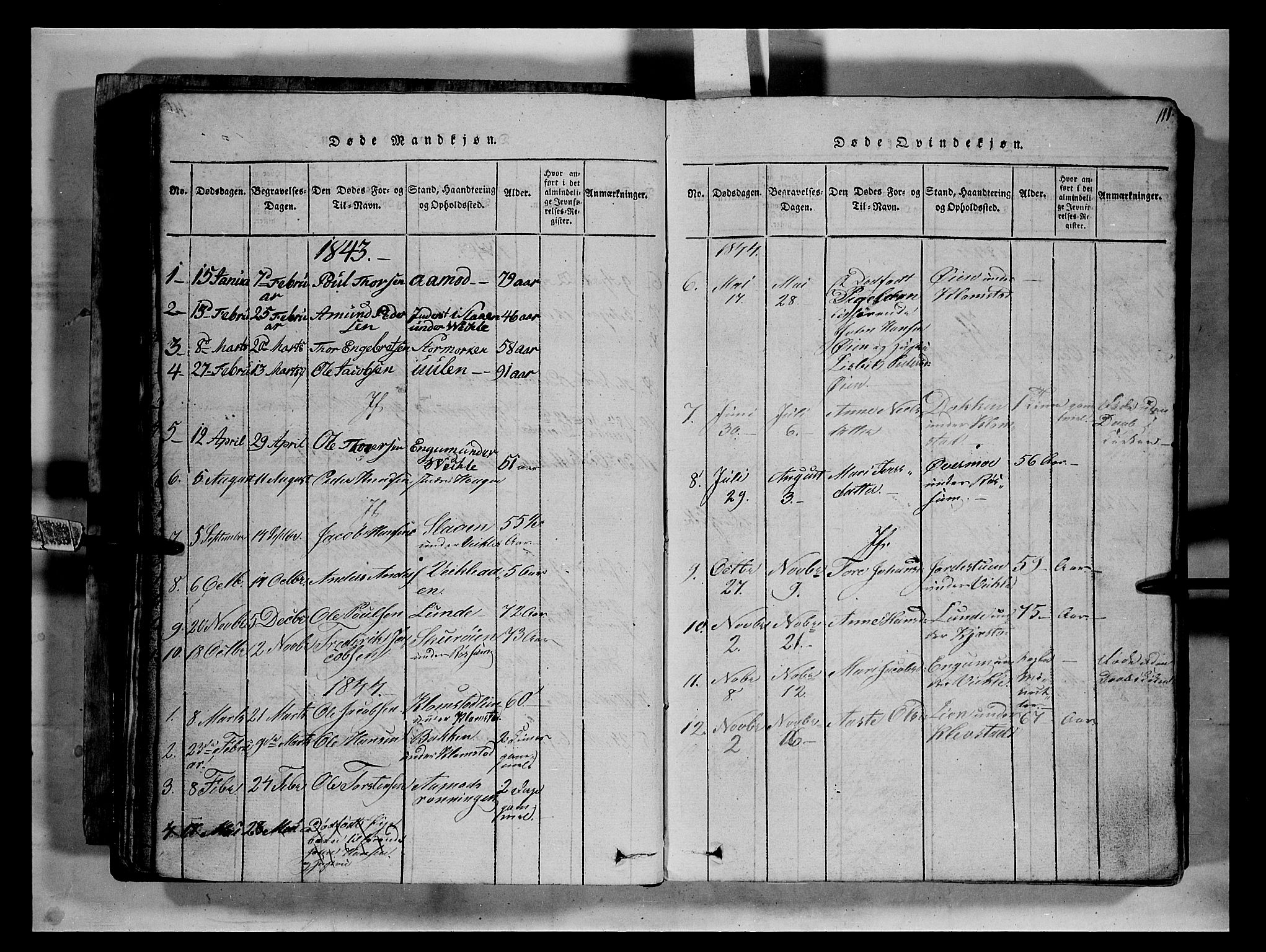 Fron prestekontor, SAH/PREST-078/H/Ha/Hab/L0002: Parish register (copy) no. 2, 1816-1850, p. 111