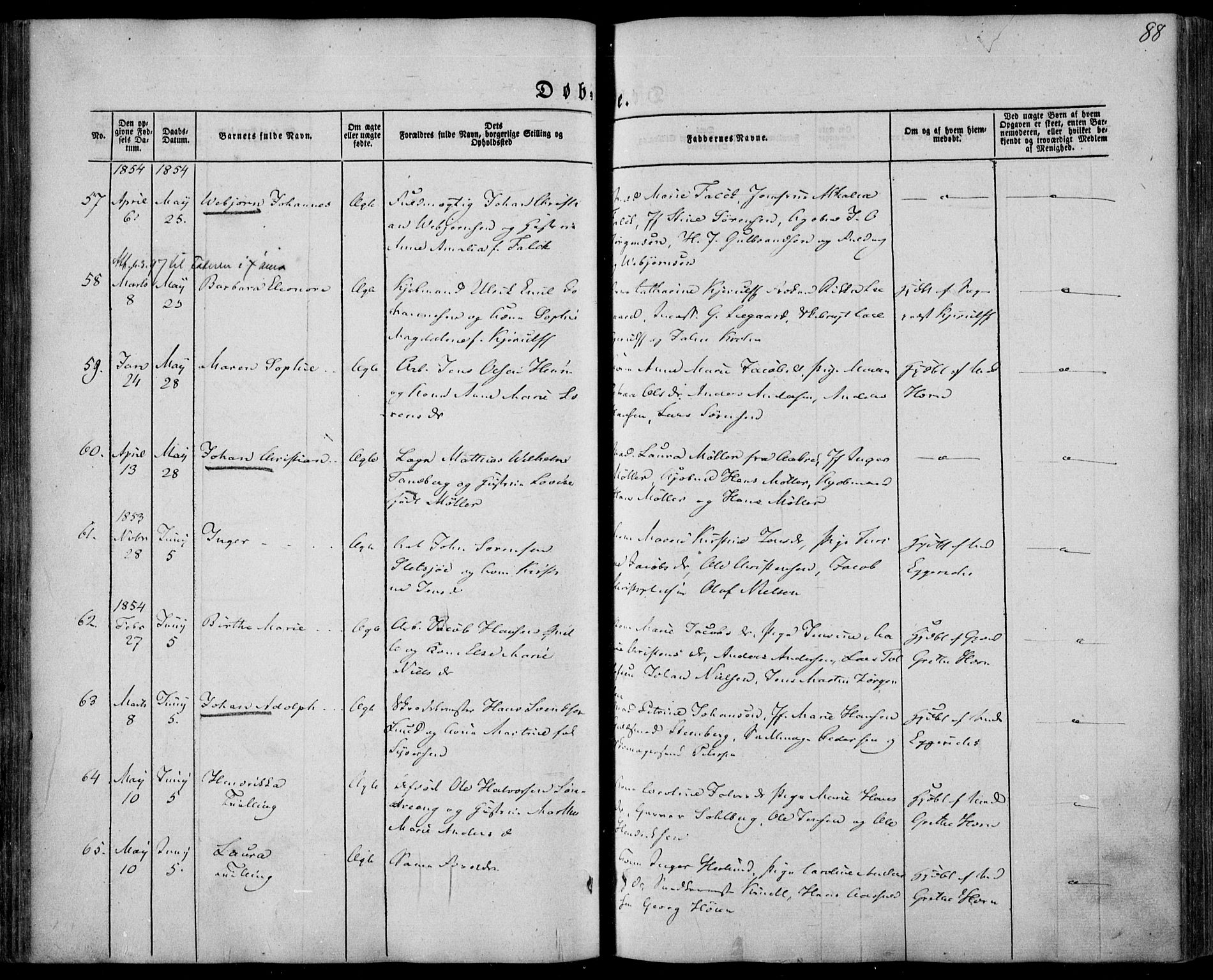 Larvik kirkebøker, AV/SAKO-A-352/F/Fa/L0003: Parish register (official) no. I 3, 1848-1856, p. 88