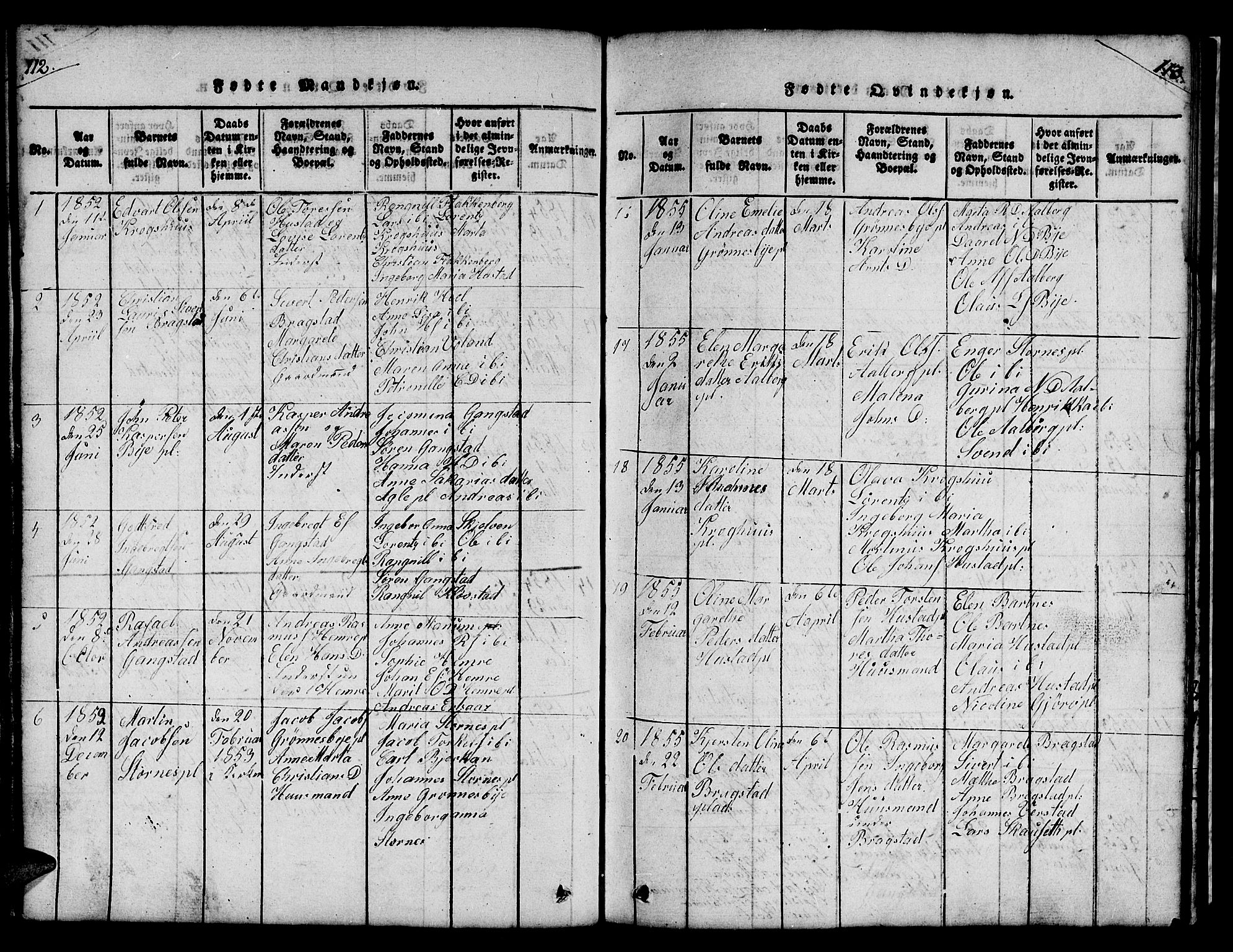 Ministerialprotokoller, klokkerbøker og fødselsregistre - Nord-Trøndelag, SAT/A-1458/732/L0317: Parish register (copy) no. 732C01, 1816-1881, p. 112-113