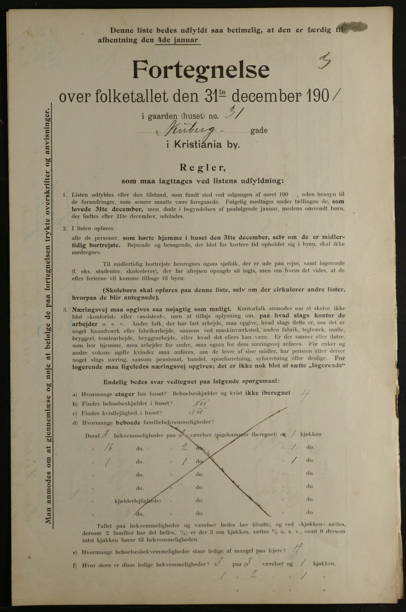 OBA, Municipal Census 1901 for Kristiania, 1901, p. 10758