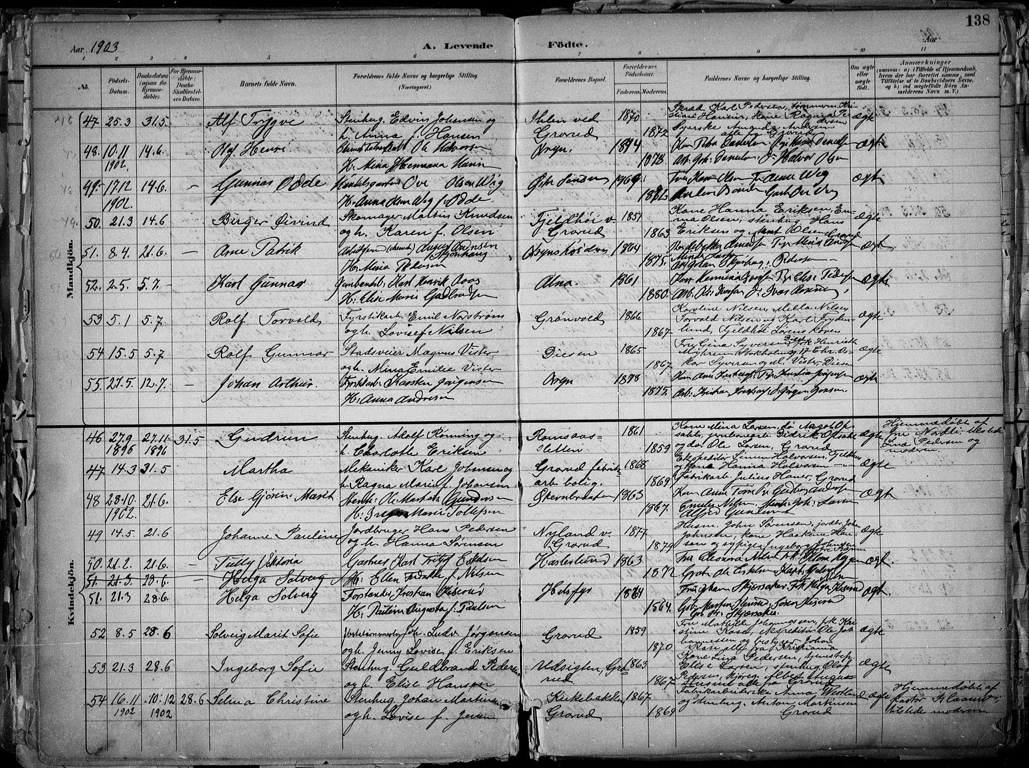 Østre Aker prestekontor Kirkebøker, AV/SAO-A-10840/F/Fa/L0010: Parish register (official) no. I 10, 1895-1912, p. 138