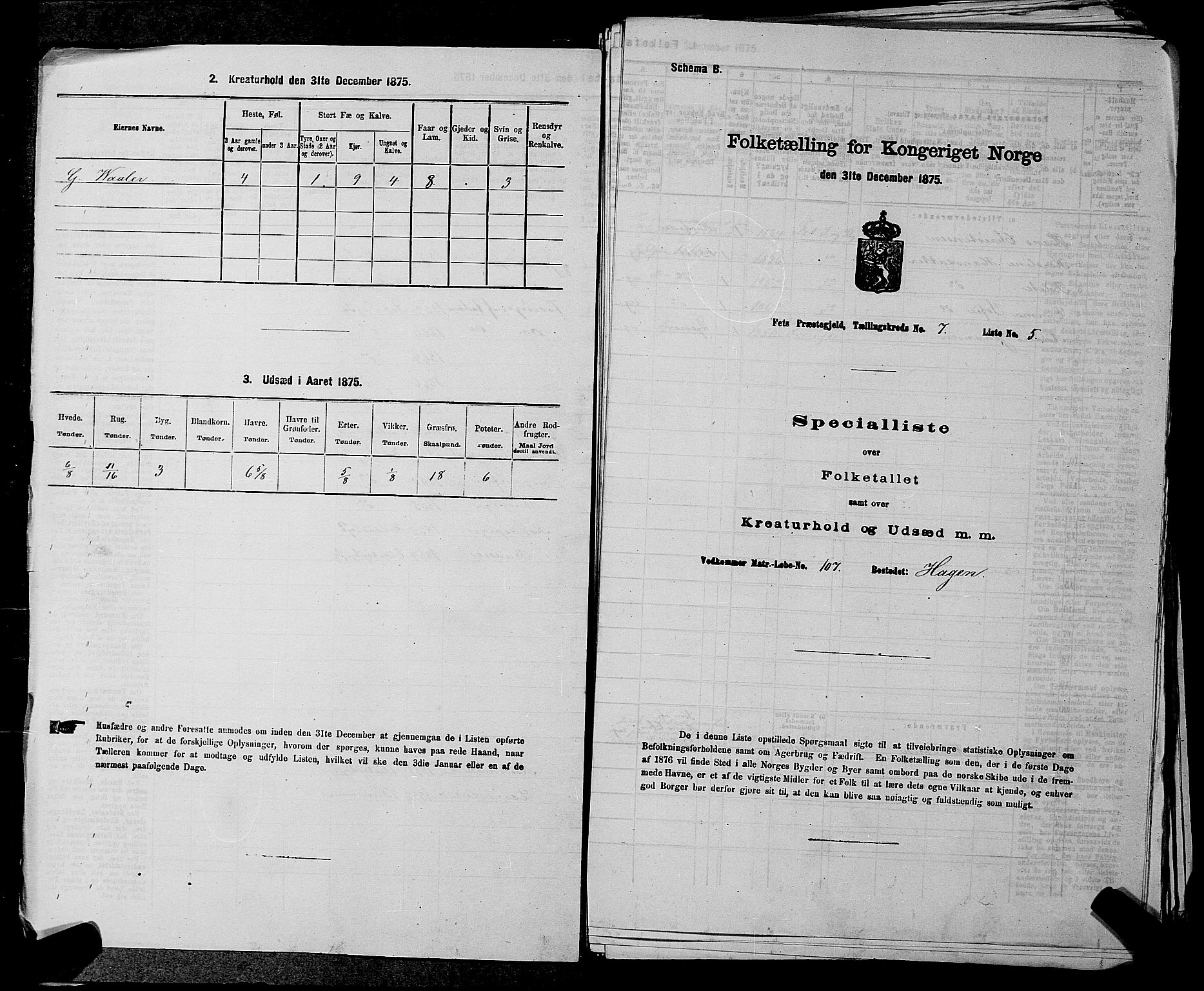 RA, 1875 census for 0227P Fet, 1875, p. 1001