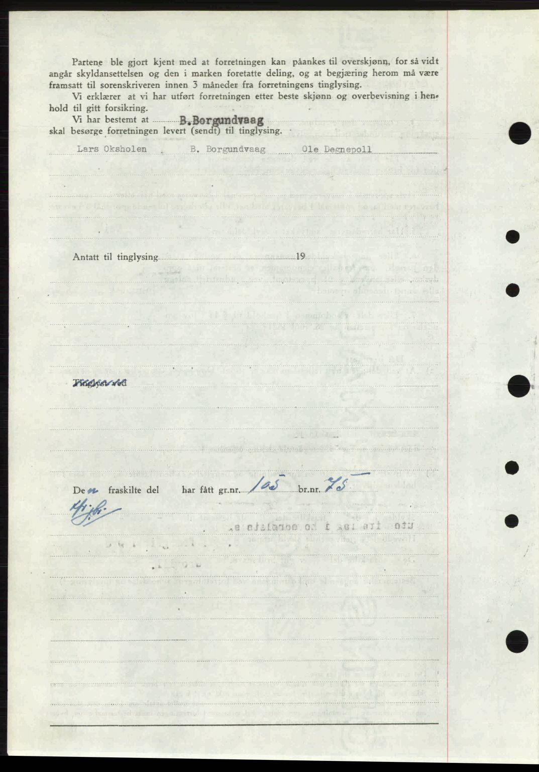 Nordfjord sorenskriveri, SAB/A-2801/02/02b/02bj/L0016a: Mortgage book no. A16 I, 1949-1950, Diary no: : 193/1950