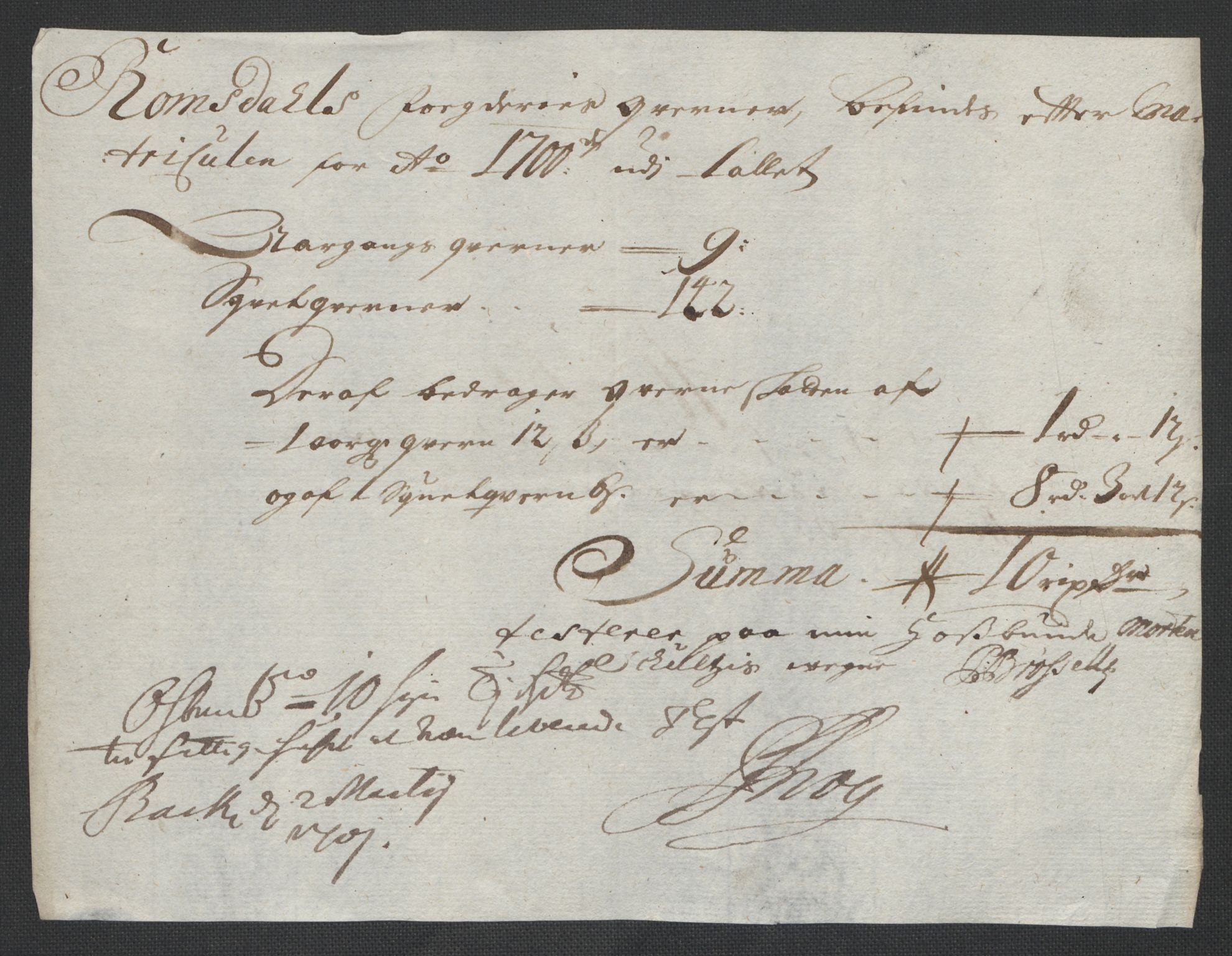 Rentekammeret inntil 1814, Reviderte regnskaper, Fogderegnskap, RA/EA-4092/R55/L3654: Fogderegnskap Romsdal, 1699-1700, p. 339