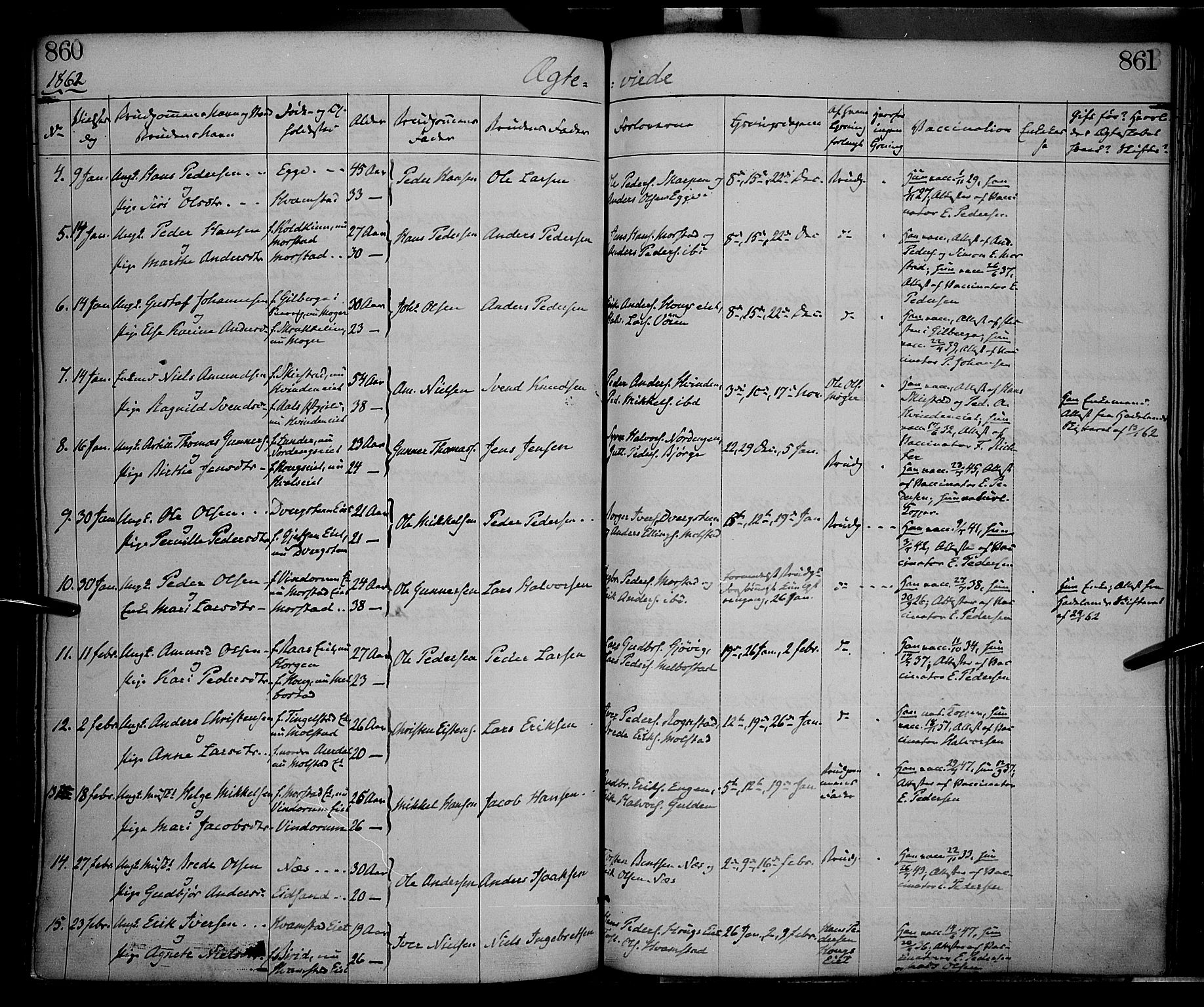 Gran prestekontor, SAH/PREST-112/H/Ha/Haa/L0012: Parish register (official) no. 12, 1856-1874, p. 860-861