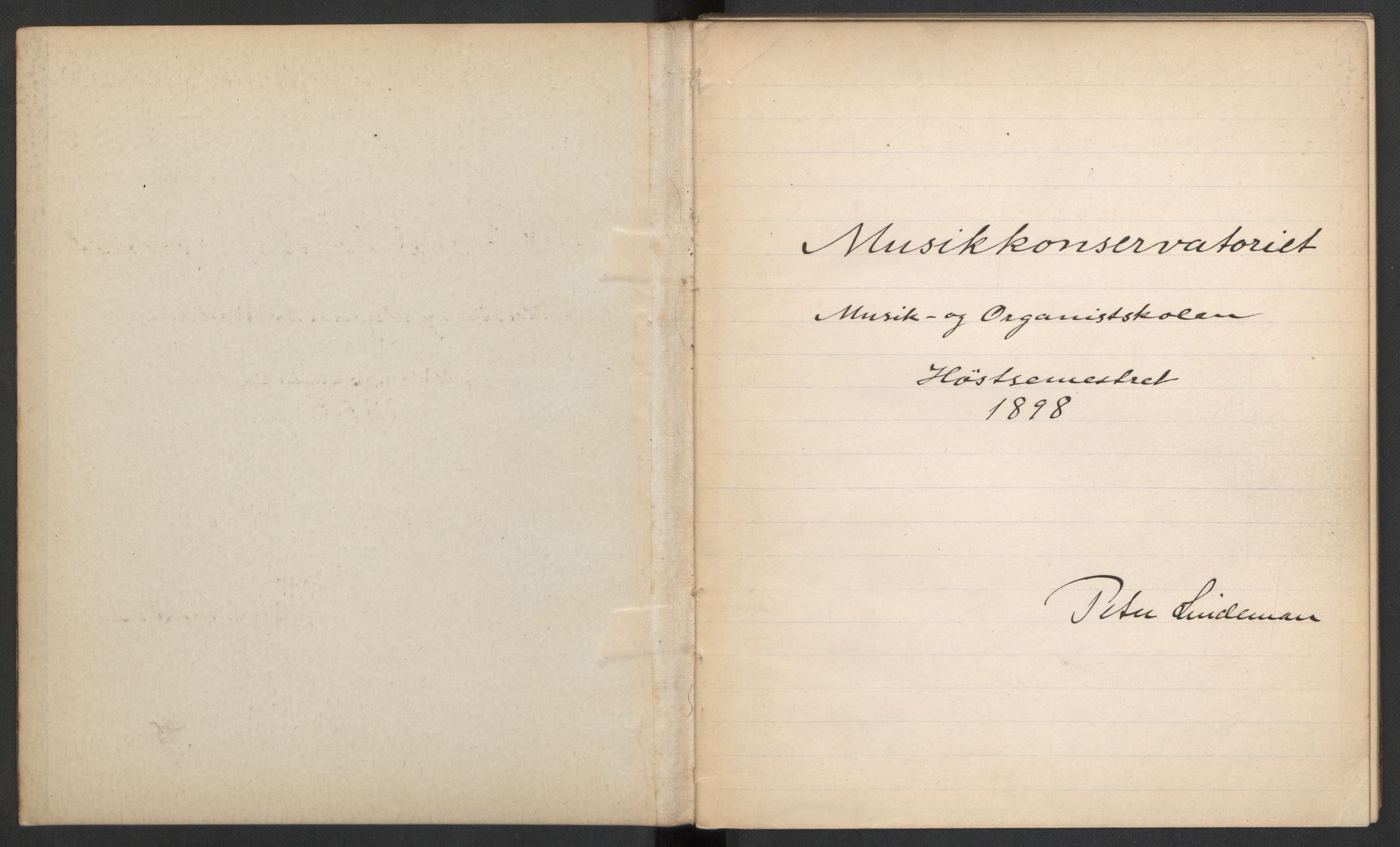 Musikkonservatoriet i Oslo, AV/RA-PA-1761/F/Fa/L0002/0002: Oversikt over lærere, elever, m.m. / Musikkonservatoriet i Oslo - Høstsemesteret, 1898