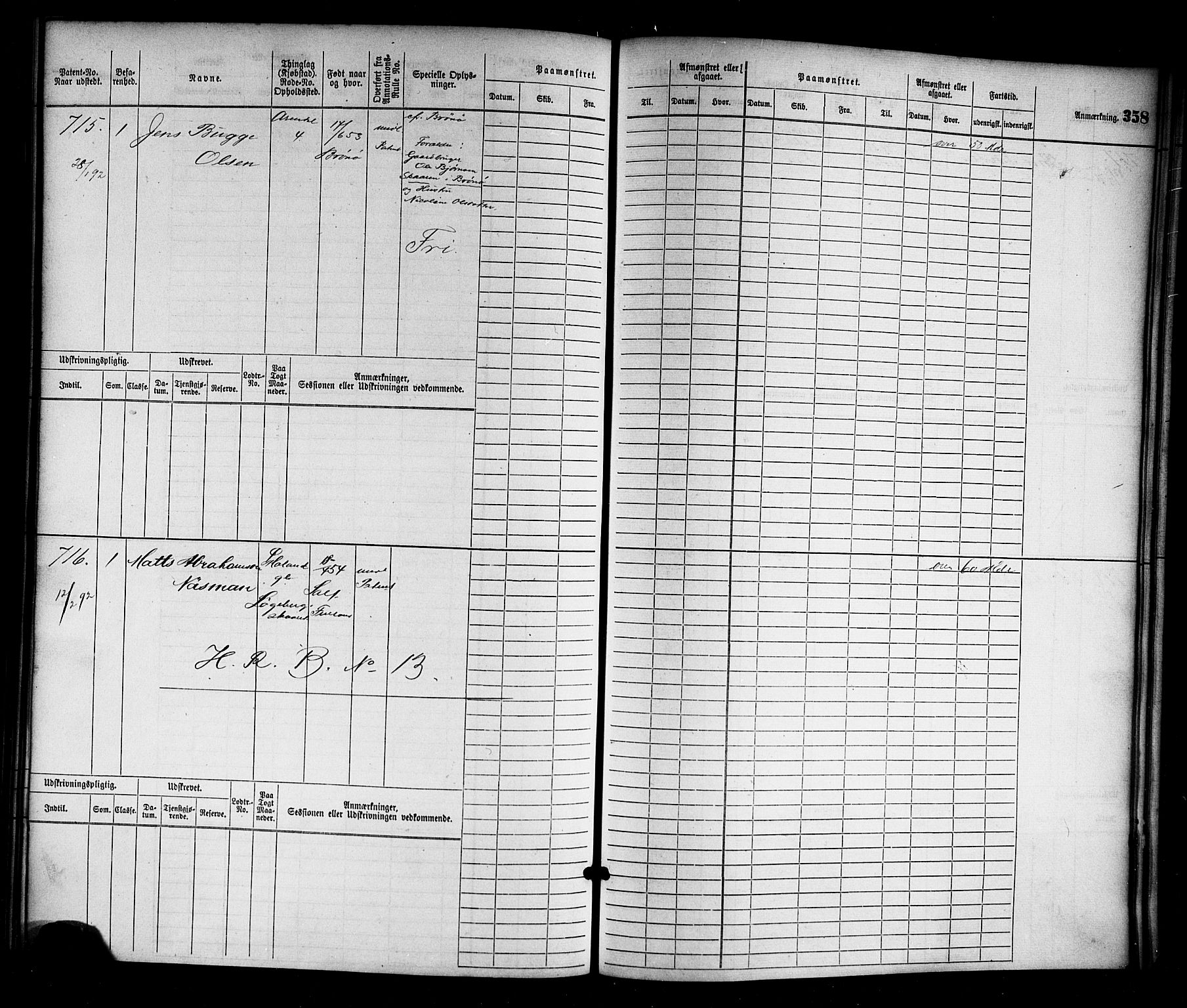 Arendal mønstringskrets, SAK/2031-0012/F/Fb/L0010: Hovedrulle nr 1-774, S-8, 1868-1885, p. 371