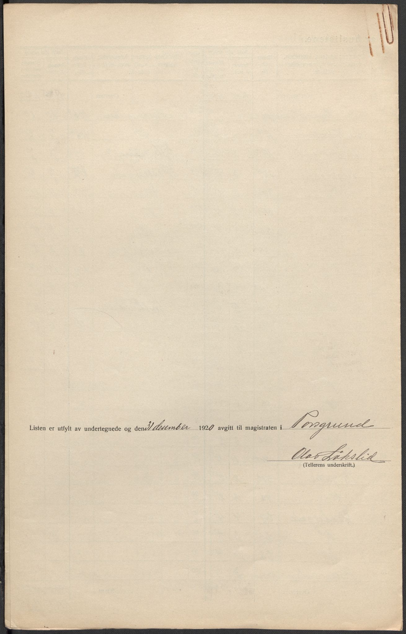 SAKO, 1920 census for Porsgrunn, 1920, p. 41