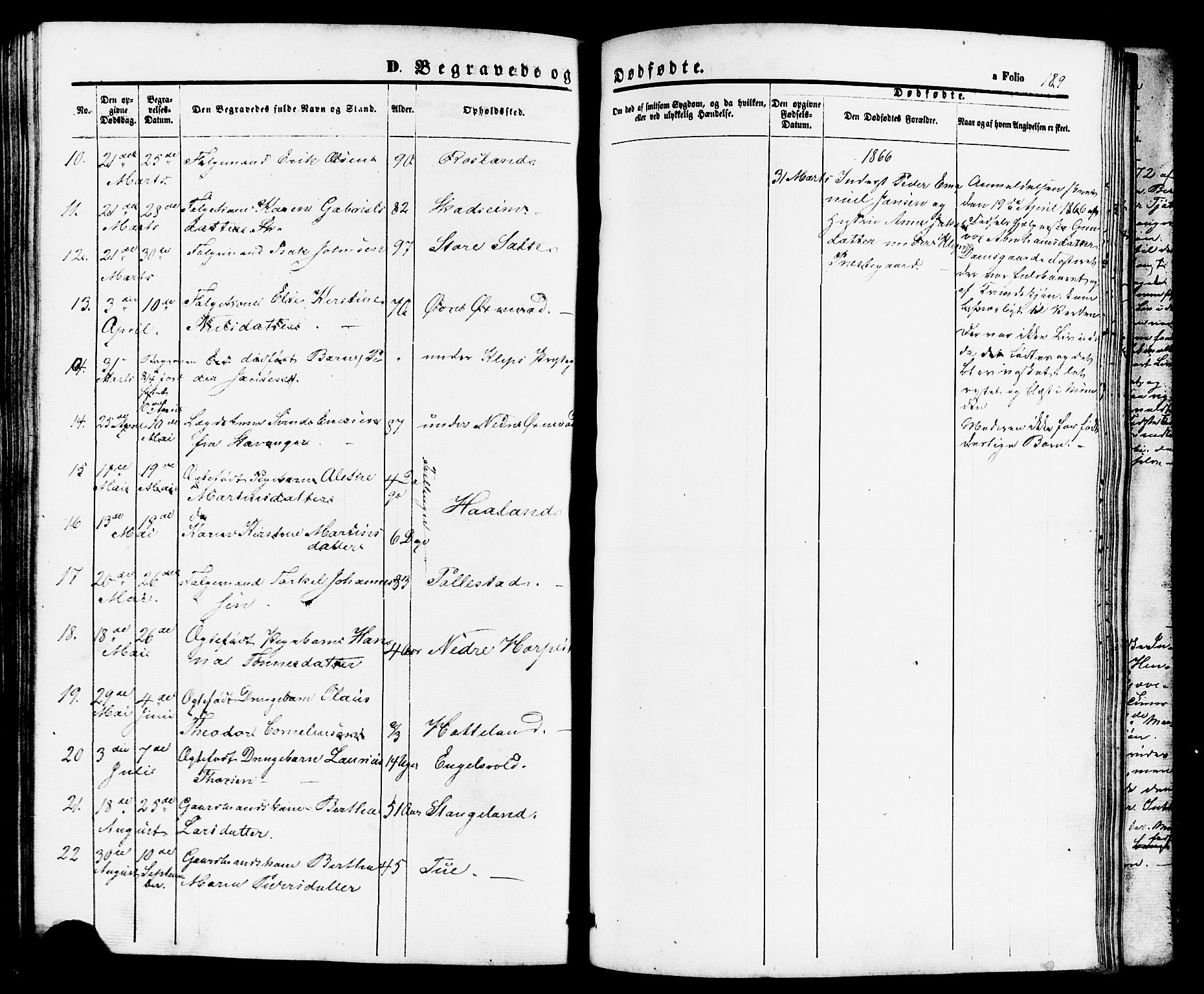 Klepp sokneprestkontor, AV/SAST-A-101803/001/3/30BB/L0002: Parish register (copy) no. B 2, 1860-1875, p. 189