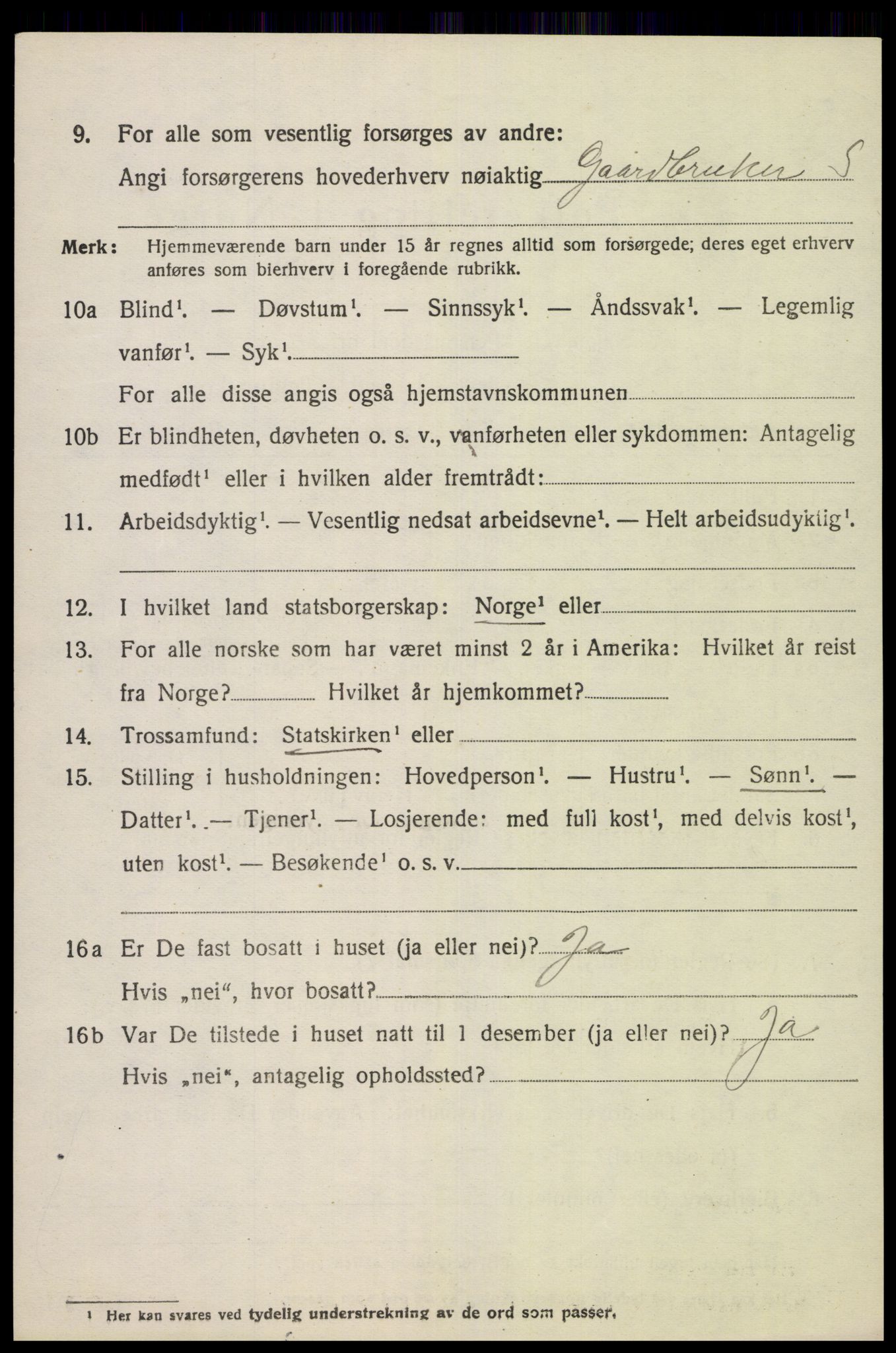 SAK, 1920 census for Hidra, 1920, p. 1533