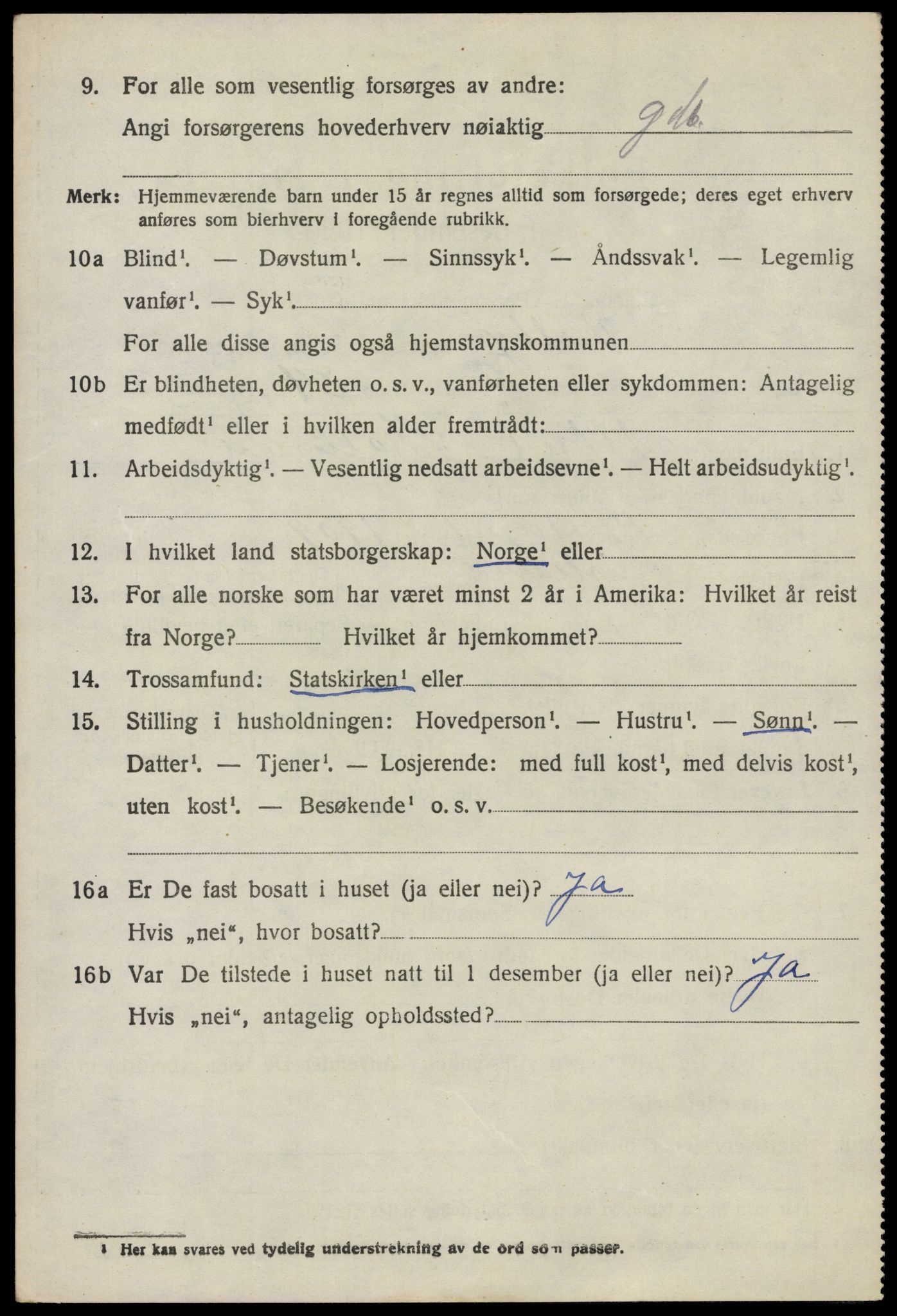 SAO, 1920 census for Vestby, 1920, p. 4462