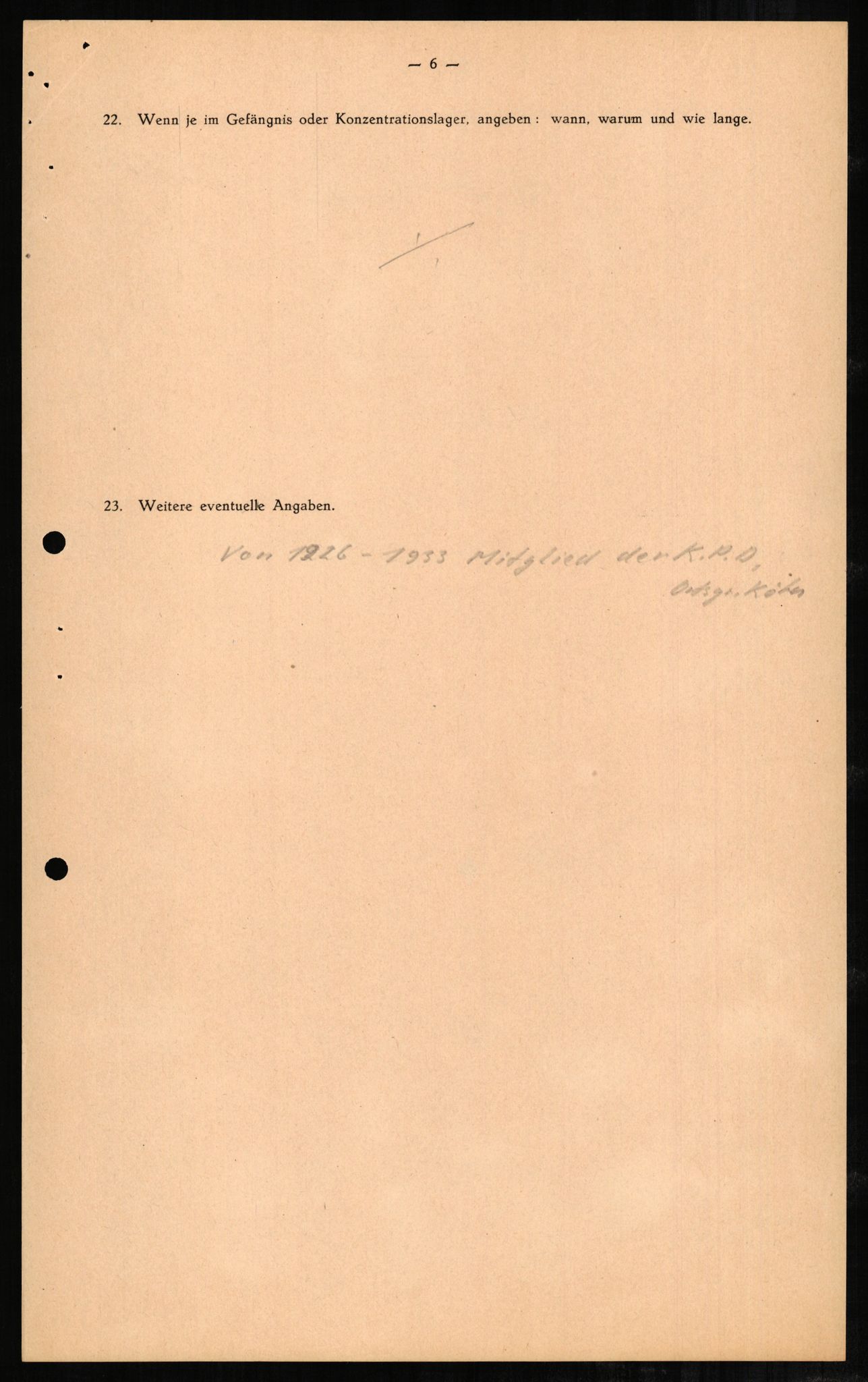 Forsvaret, Forsvarets overkommando II, RA/RAFA-3915/D/Db/L0001: CI Questionaires. Tyske okkupasjonsstyrker i Norge. Tyskere., 1945-1946, p. 173