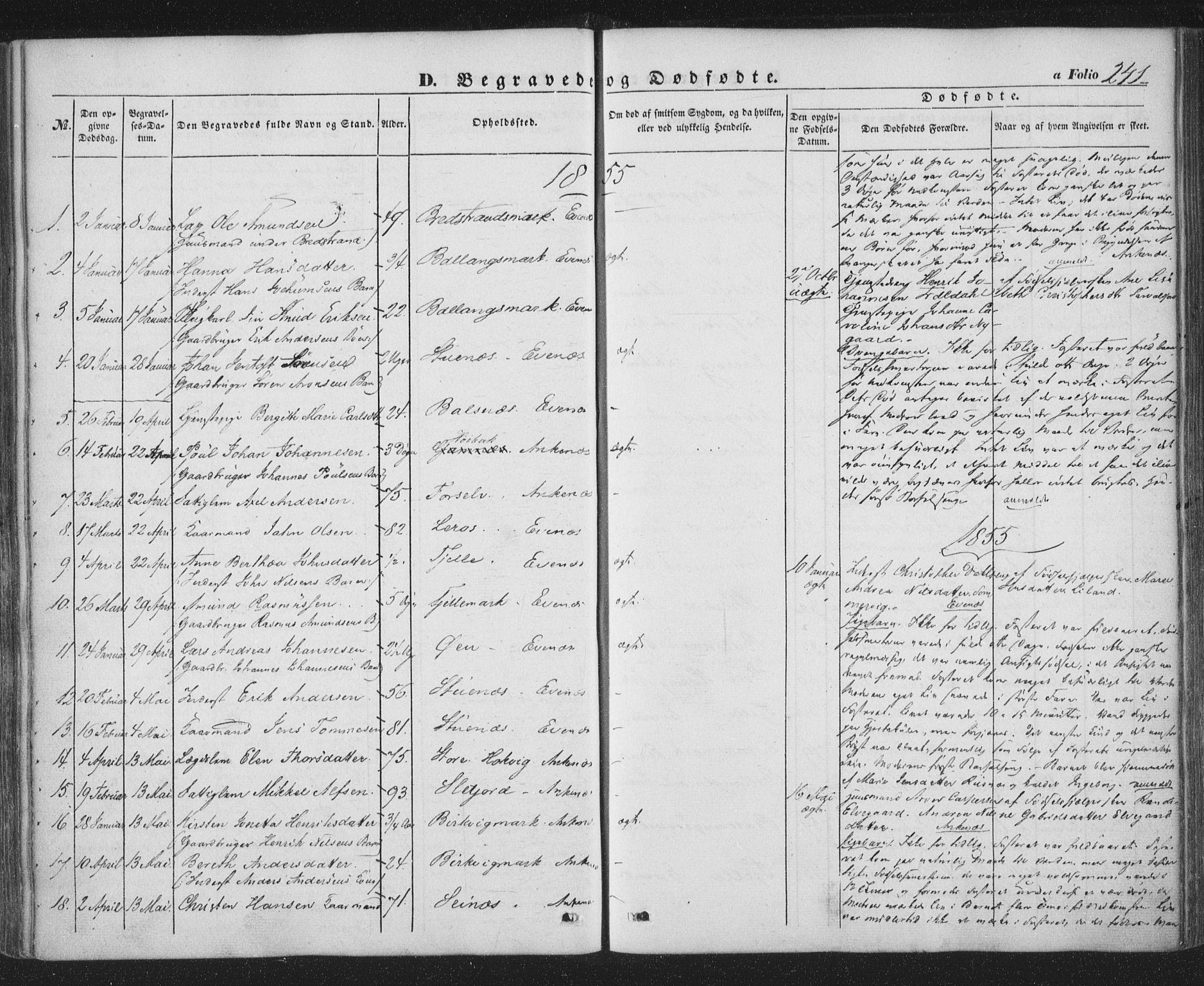 Ministerialprotokoller, klokkerbøker og fødselsregistre - Nordland, SAT/A-1459/863/L0895: Parish register (official) no. 863A07, 1851-1860, p. 241