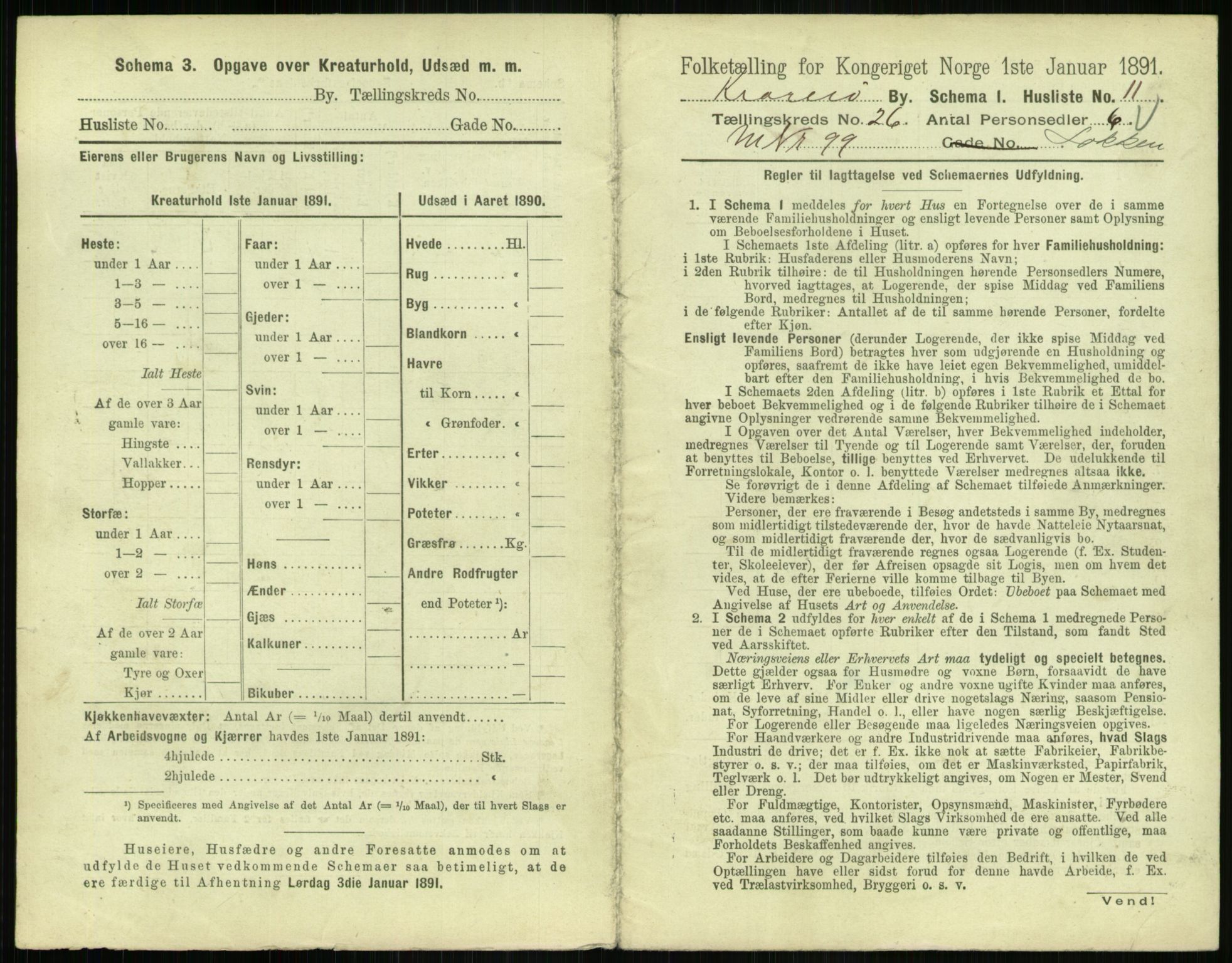 RA, 1891 census for 0801 Kragerø, 1891, p. 982