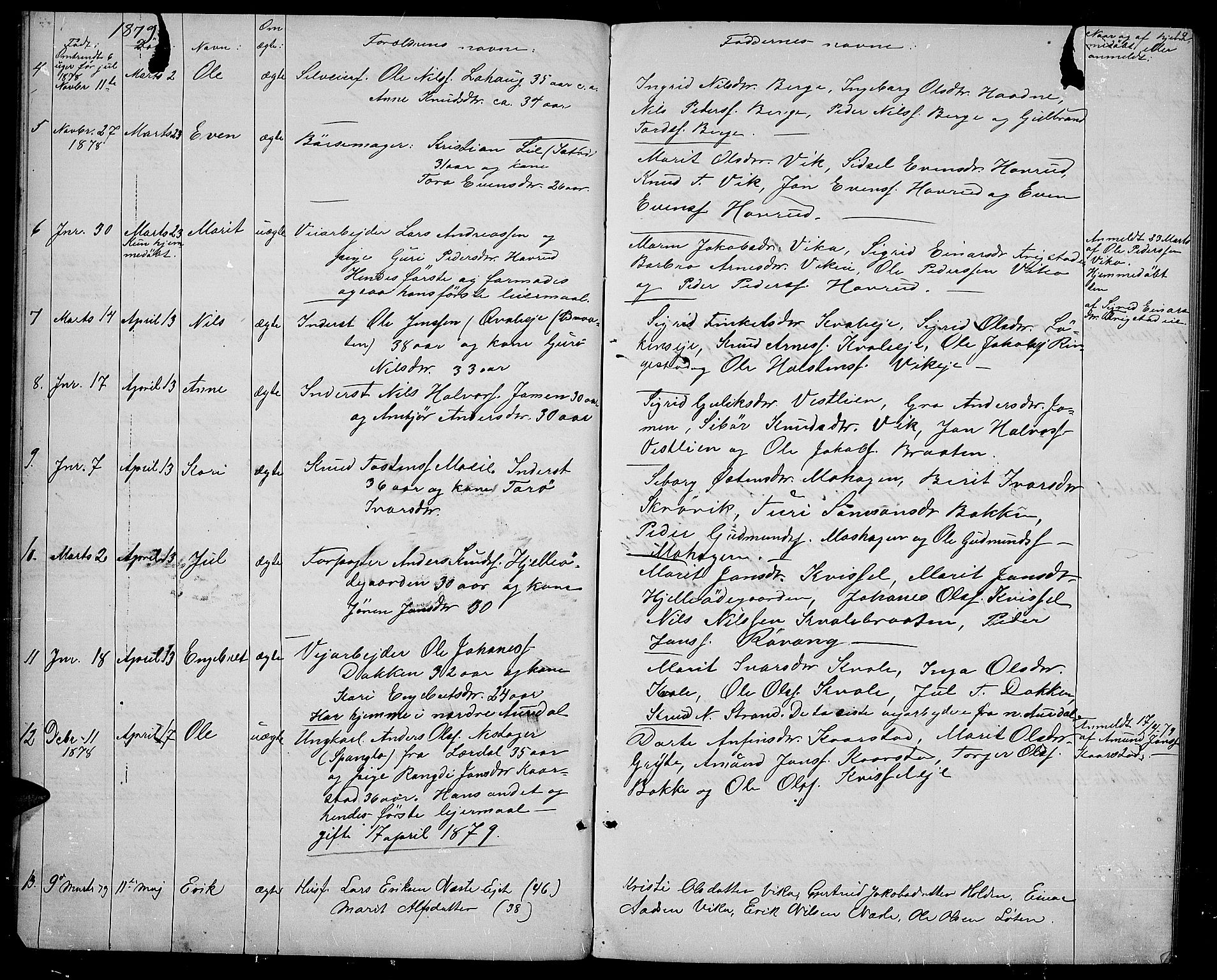 Vestre Slidre prestekontor, SAH/PREST-136/H/Ha/Hab/L0001: Parish register (copy) no. 1, 1869-1882, p. 19