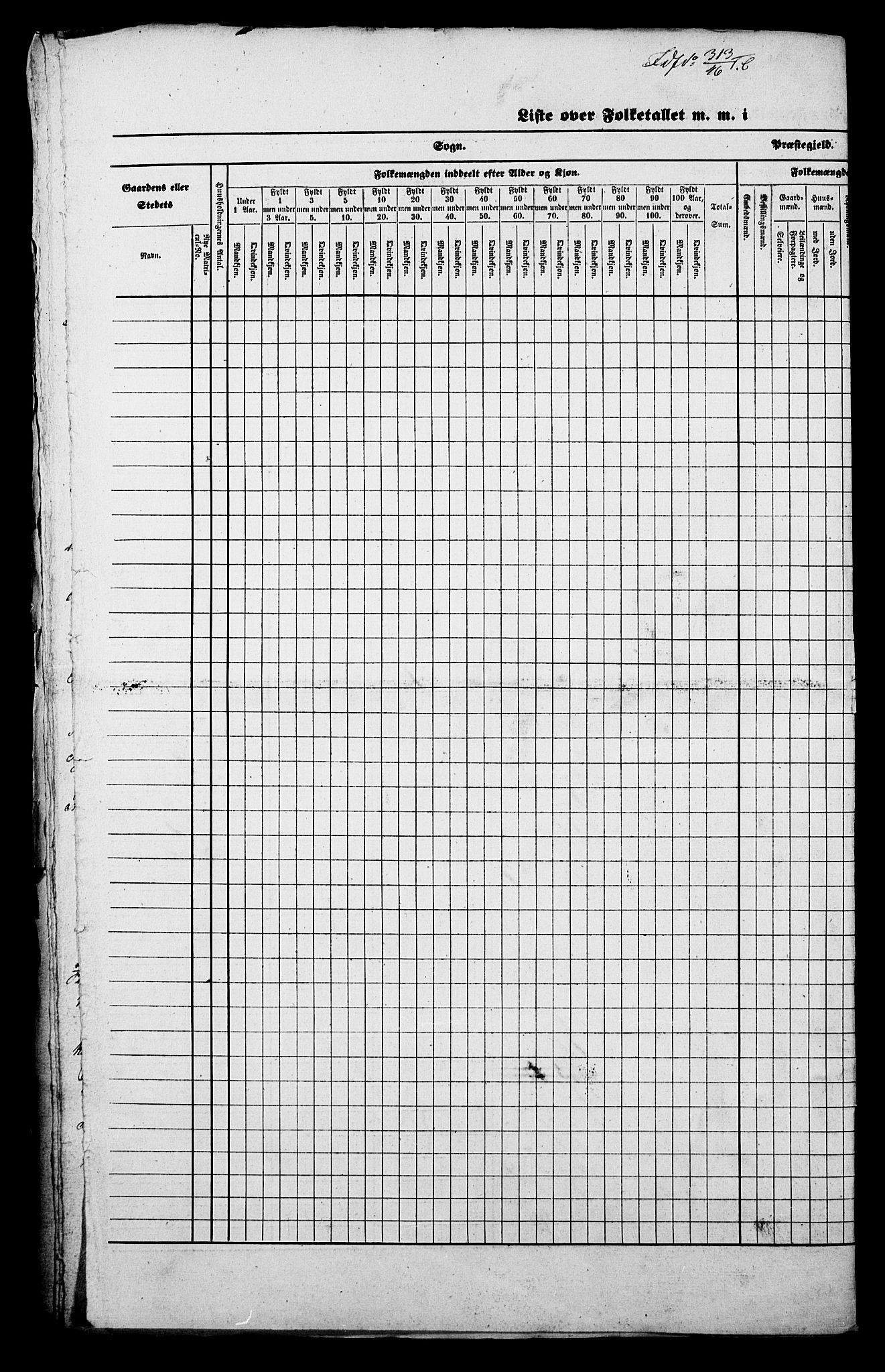 , Census 1845 for Hamre, 1845, p. 16