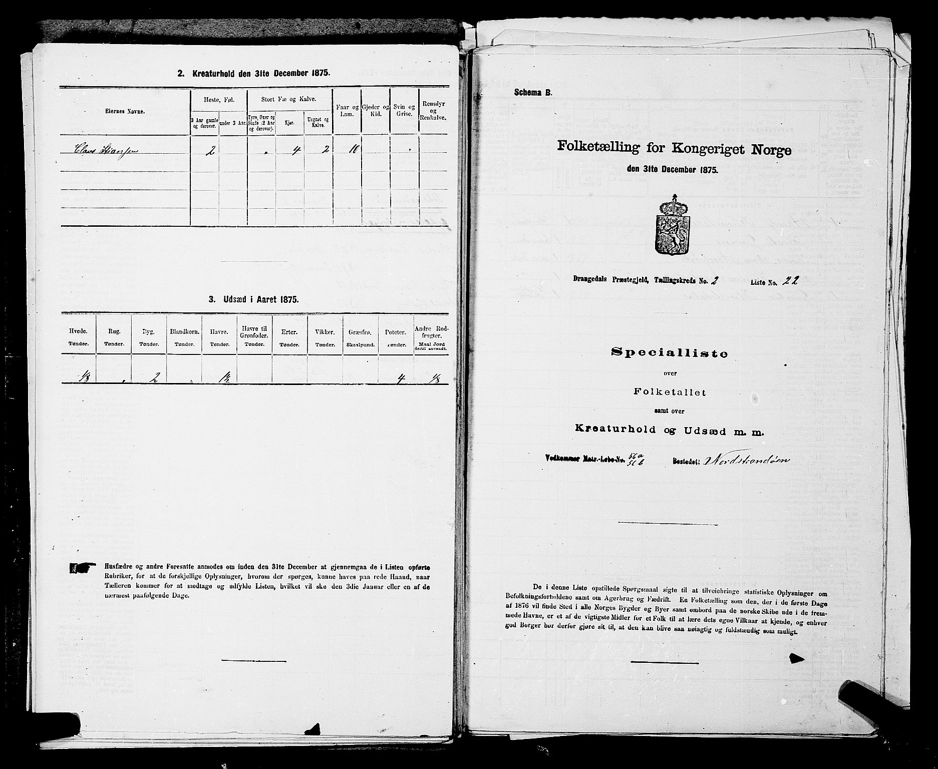 SAKO, 1875 census for 0817P Drangedal, 1875, p. 276