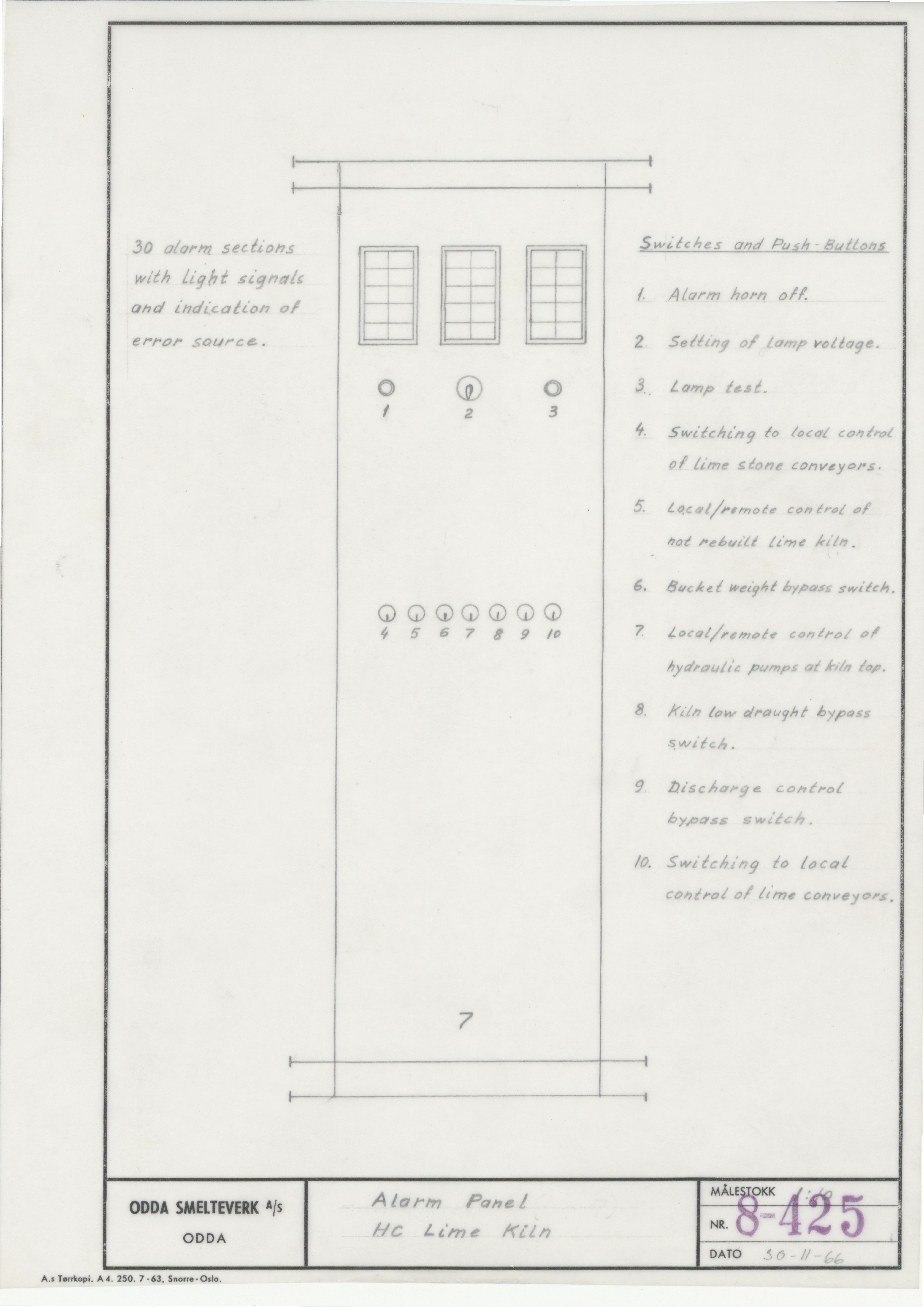 Odda smelteverk AS, KRAM/A-0157.1/T/Td/L0008: Gruppe 8. Kalkovner, 1939-1999, p. 651