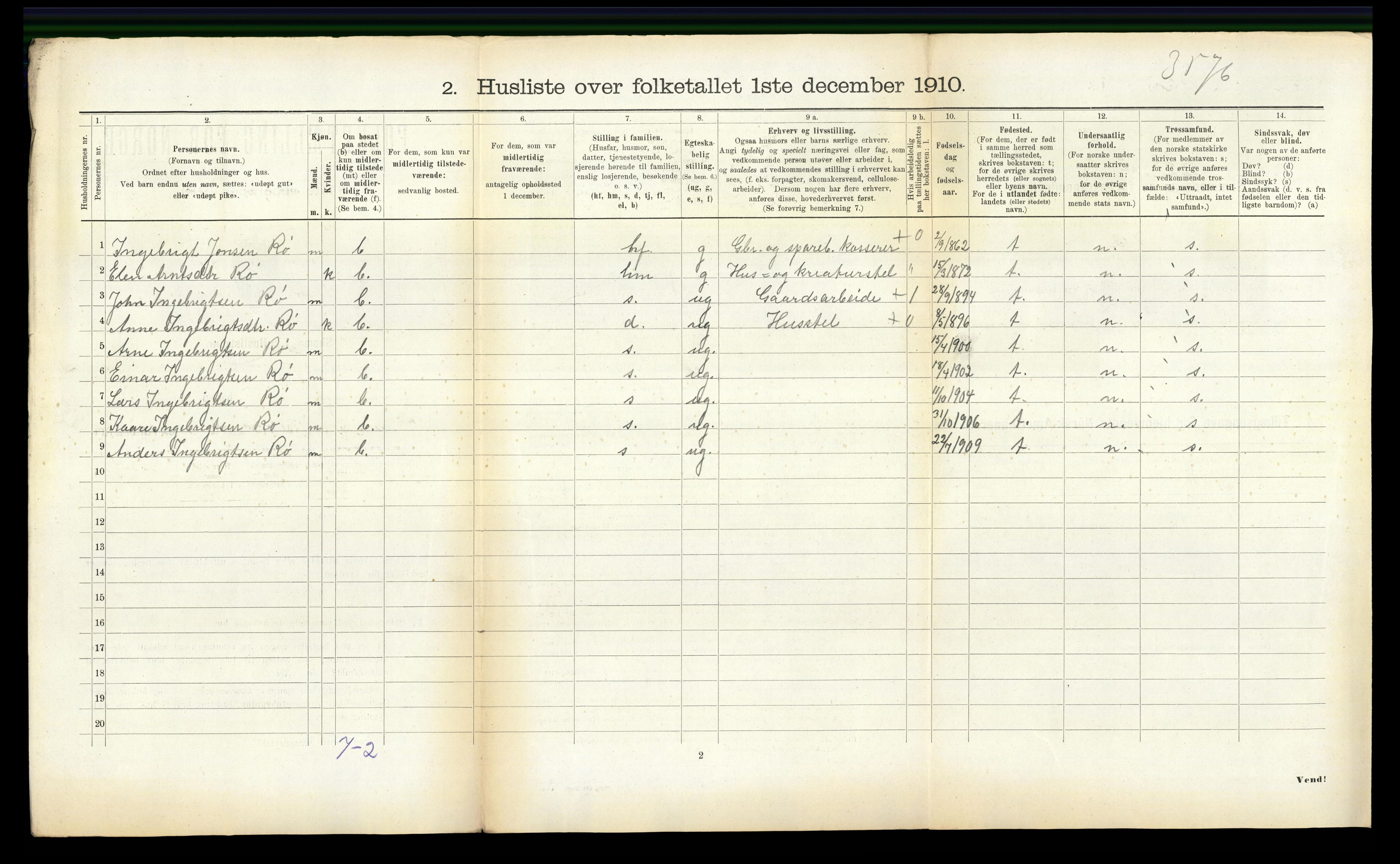 RA, 1910 census for Børseskogn, 1910, p. 272