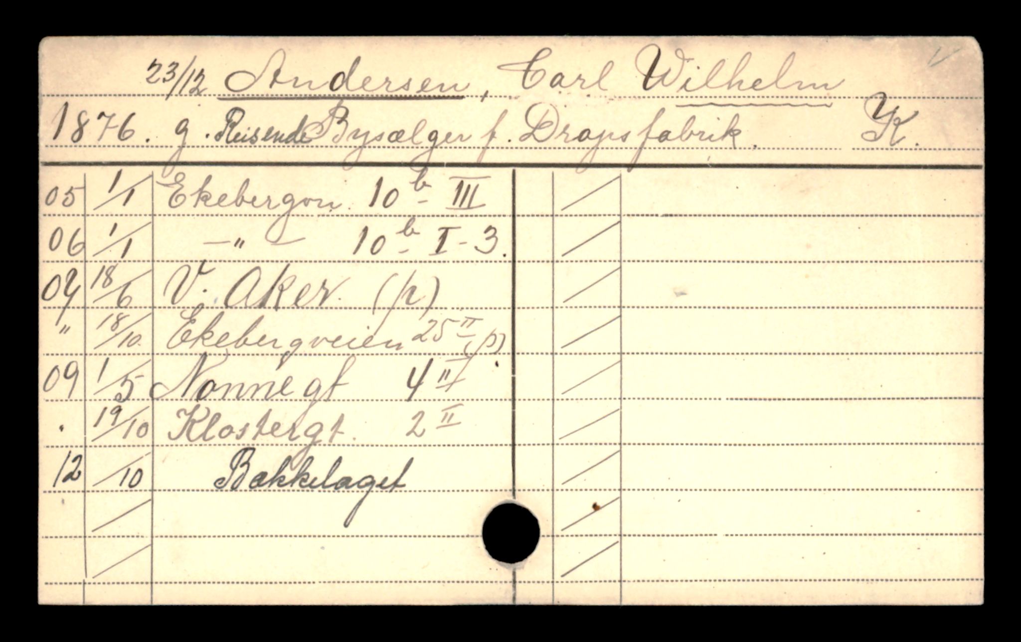Oslo folkeregister, Registerkort, SAO/A-11715/D/Da/L0005: Menn: Andersen Wilhelm - Angell Torbjørn, 1906-1919