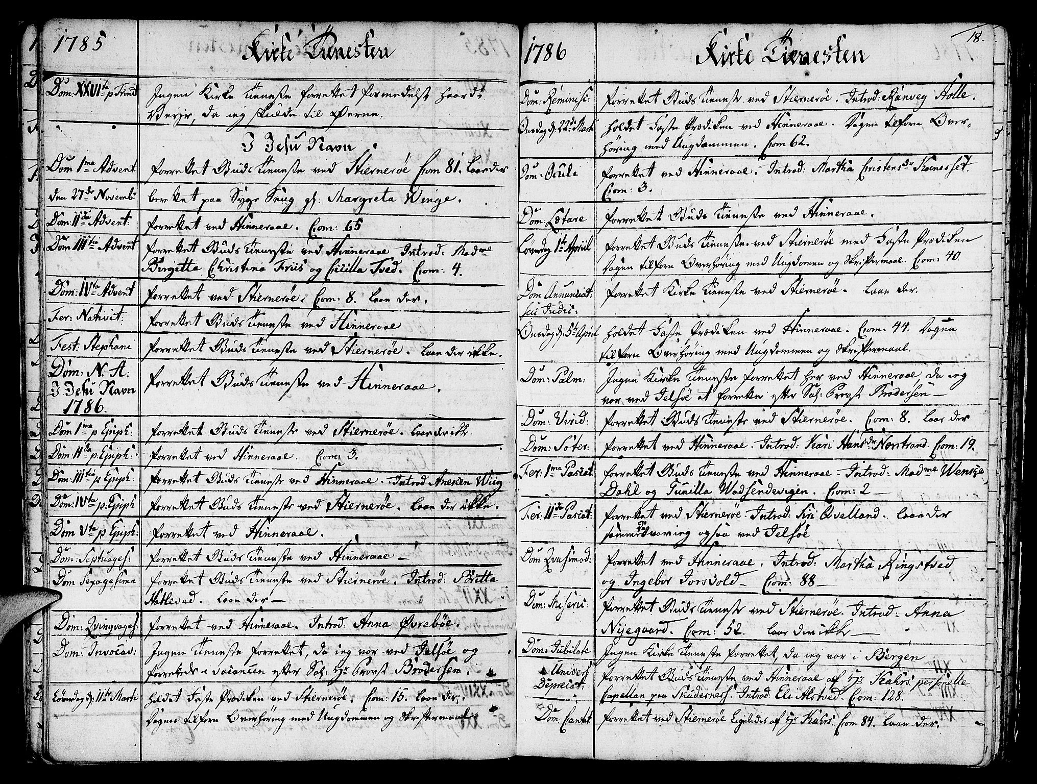 Nedstrand sokneprestkontor, AV/SAST-A-101841/01/IV: Parish register (official) no. A 4, 1779-1795, p. 18