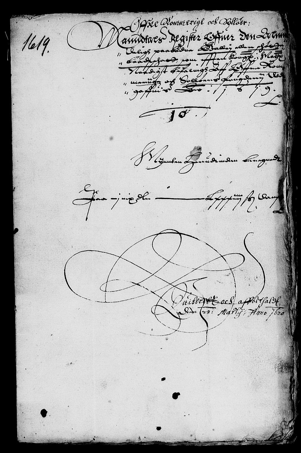 Rentekammeret inntil 1814, Reviderte regnskaper, Lensregnskaper, RA/EA-5023/R/Rb/Rba/L0053: Akershus len, 1619-1620