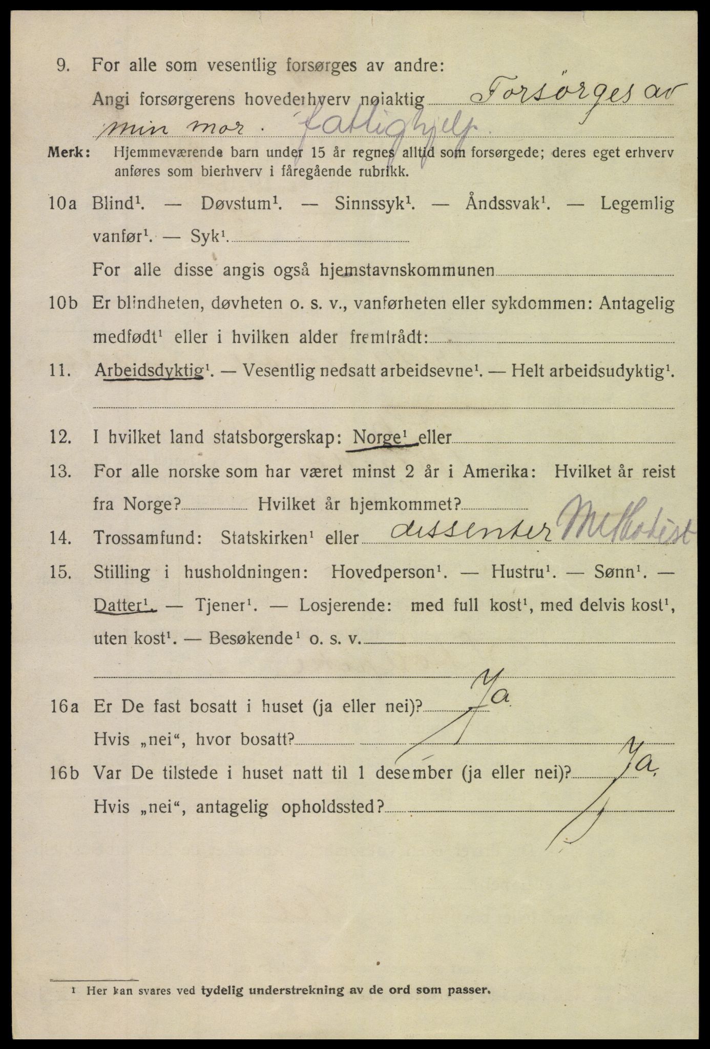 SAK, 1920 census for Arendal, 1920, p. 24935