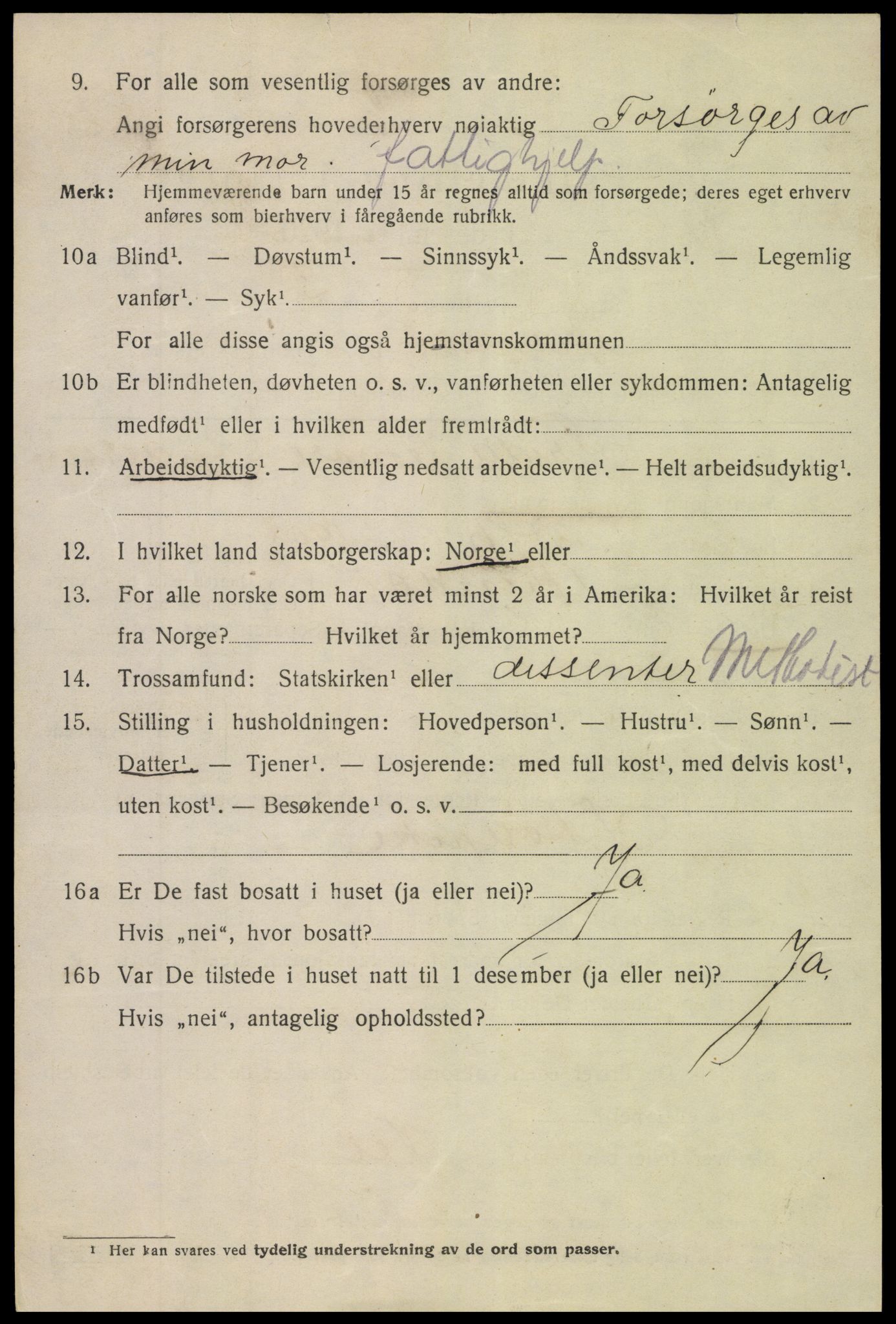 SAK, 1920 census for Arendal, 1920, p. 24935