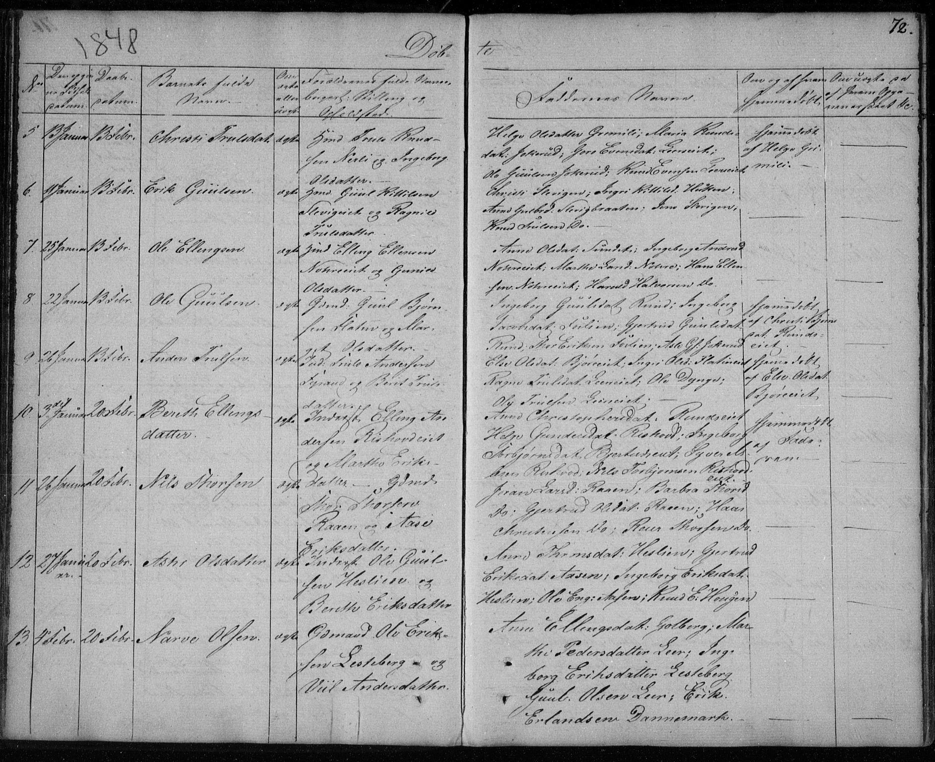 Krødsherad kirkebøker, AV/SAKO-A-19/F/Fa/L0002: Parish register (official) no. 2, 1829-1851, p. 72