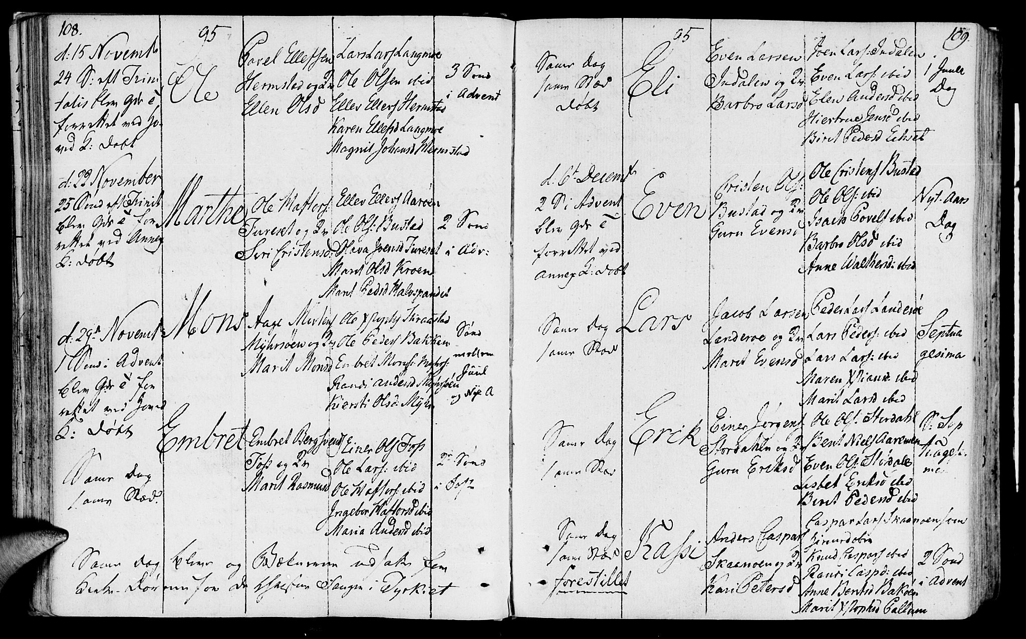 Ministerialprotokoller, klokkerbøker og fødselsregistre - Sør-Trøndelag, SAT/A-1456/646/L0606: Parish register (official) no. 646A04, 1791-1805, p. 108-109