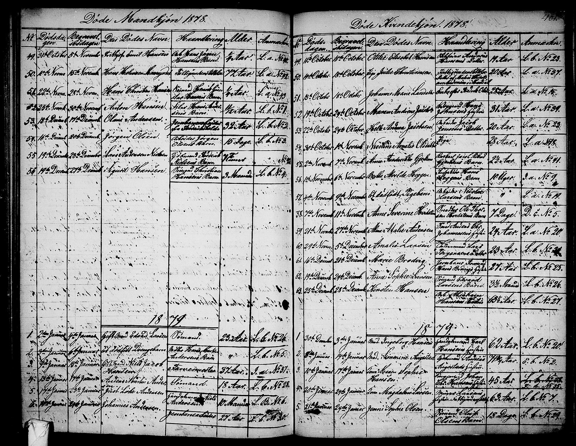 Larvik kirkebøker, AV/SAKO-A-352/G/Ga/L0004: Parish register (copy) no. I 4, 1871-1888, p. 401