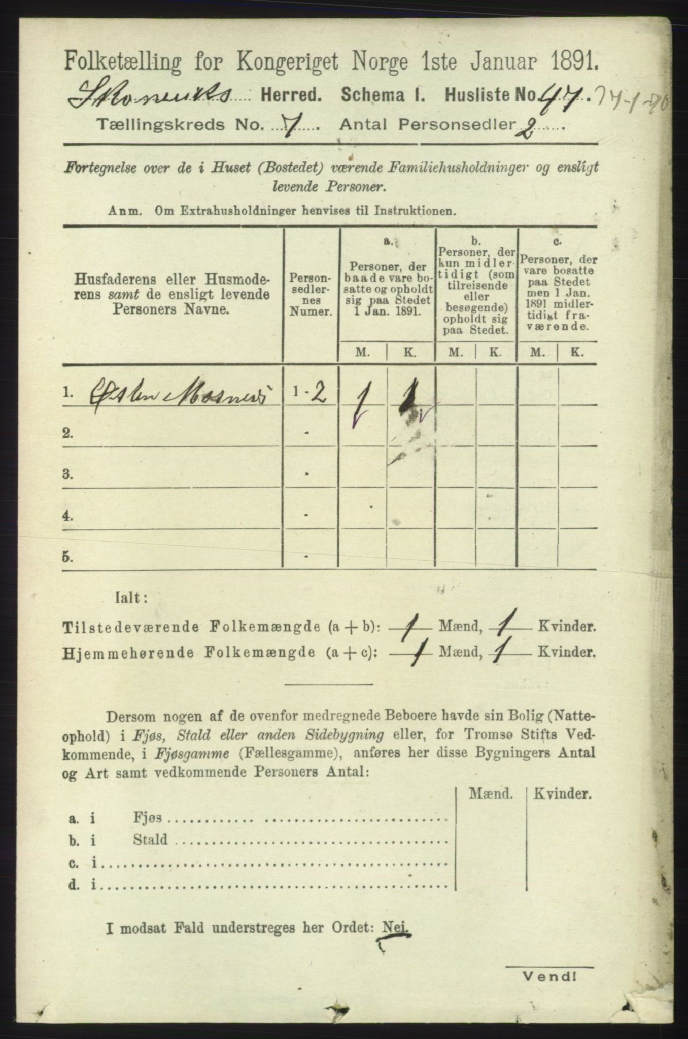 RA, 1891 census for 1212 Skånevik, 1891, p. 1883